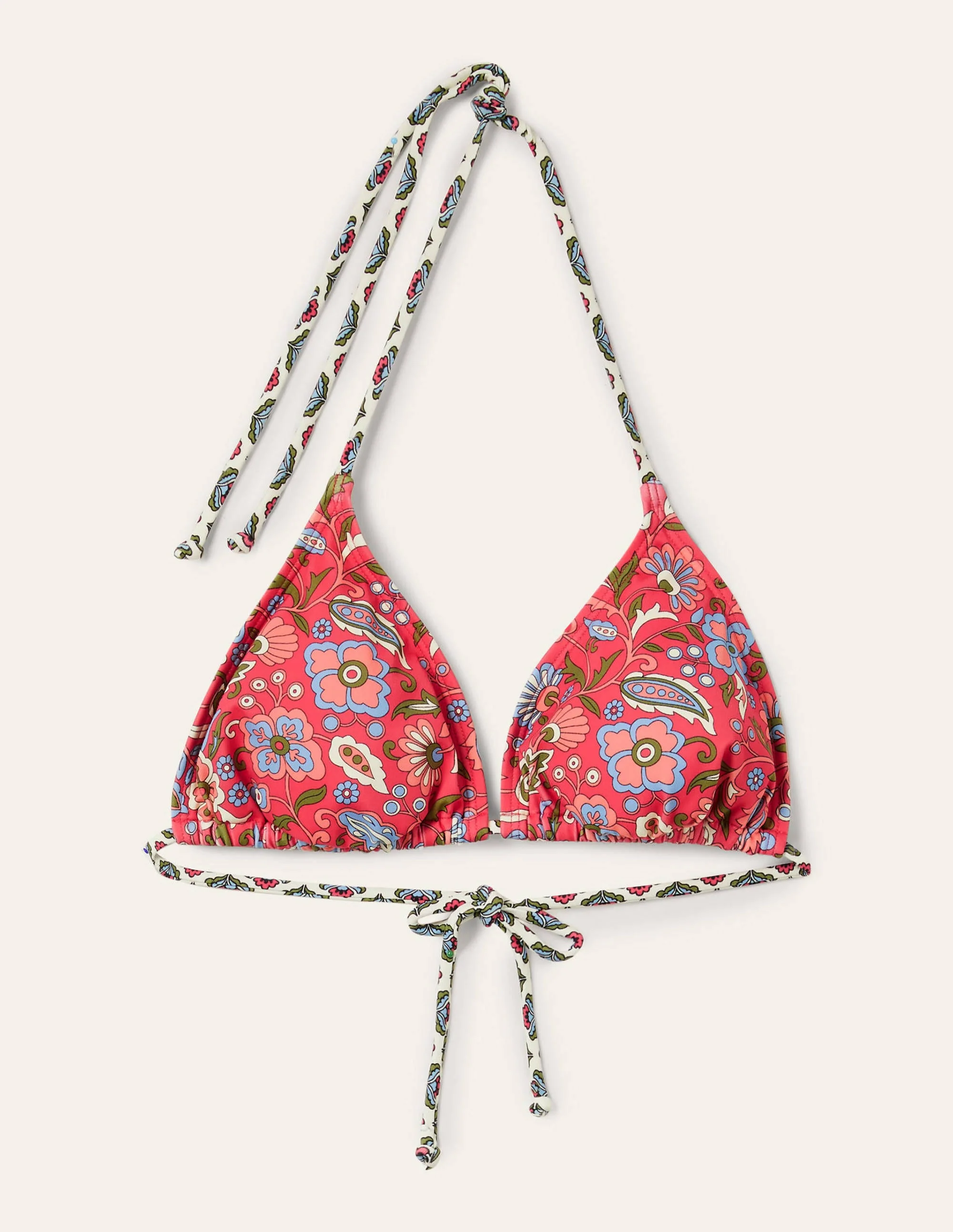 Symi String Bikini Top-Radish, Oriental Paradise - Image 5