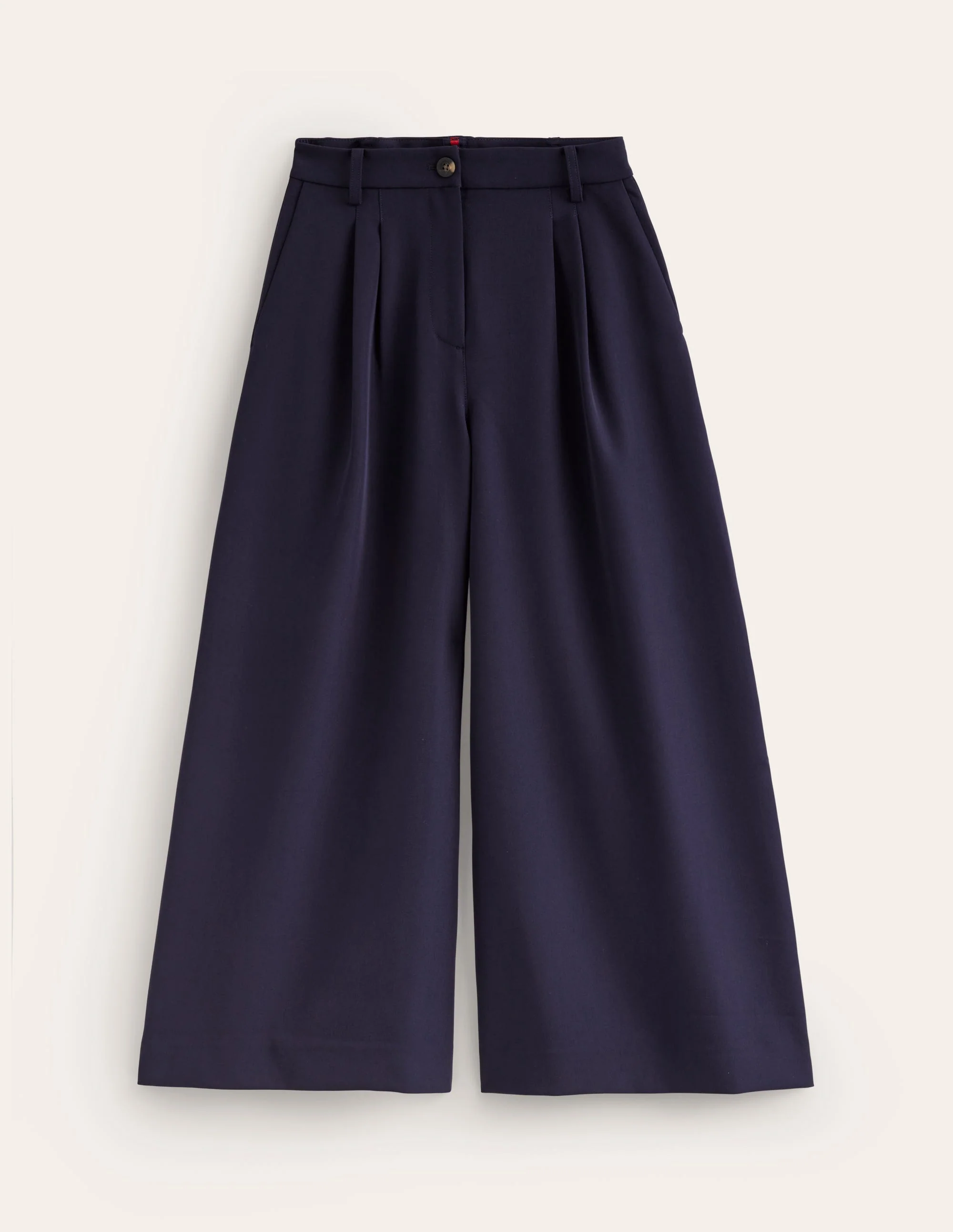 Tailored Cropped Pants-Navy - Image 6