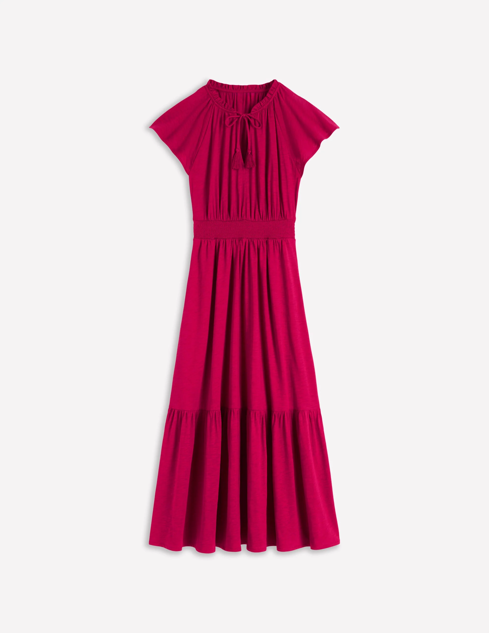 Tala Tiered Jersey Maxi Dress-Pomegranate - Image 5