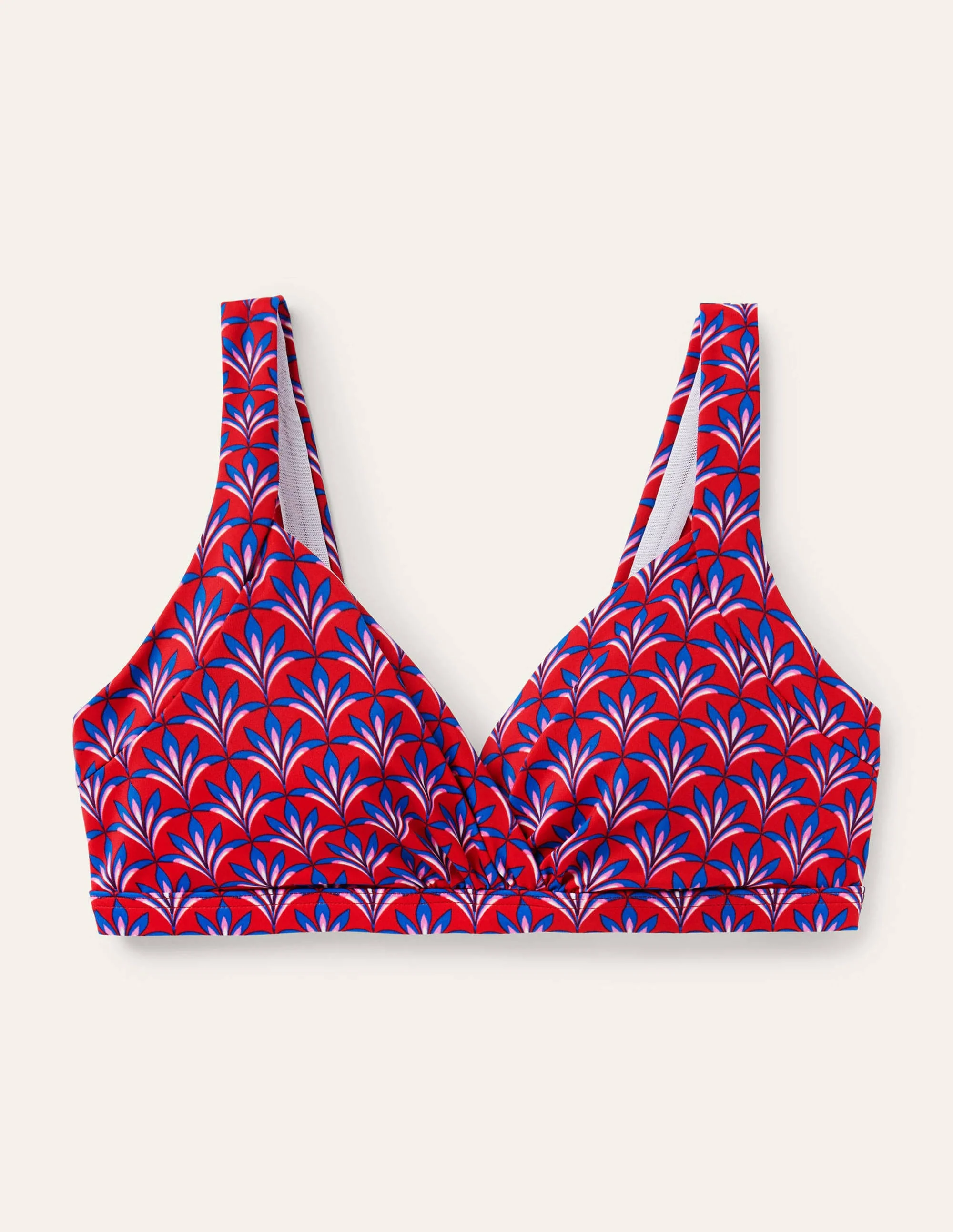 Talamanca Bikini Top-Red, Palm Petal - Image 6