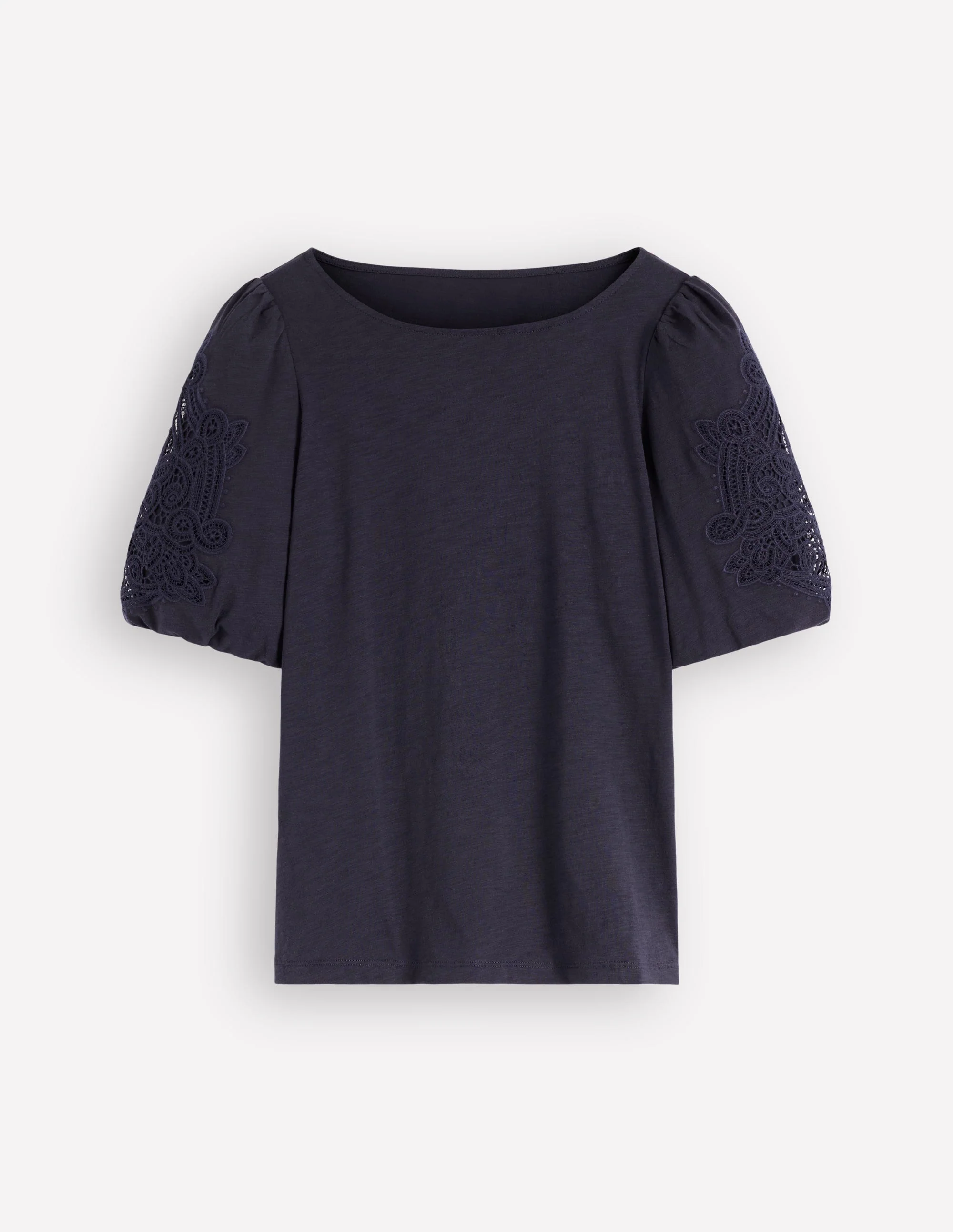 Tape Lace T-shirt-Navy - Image 6