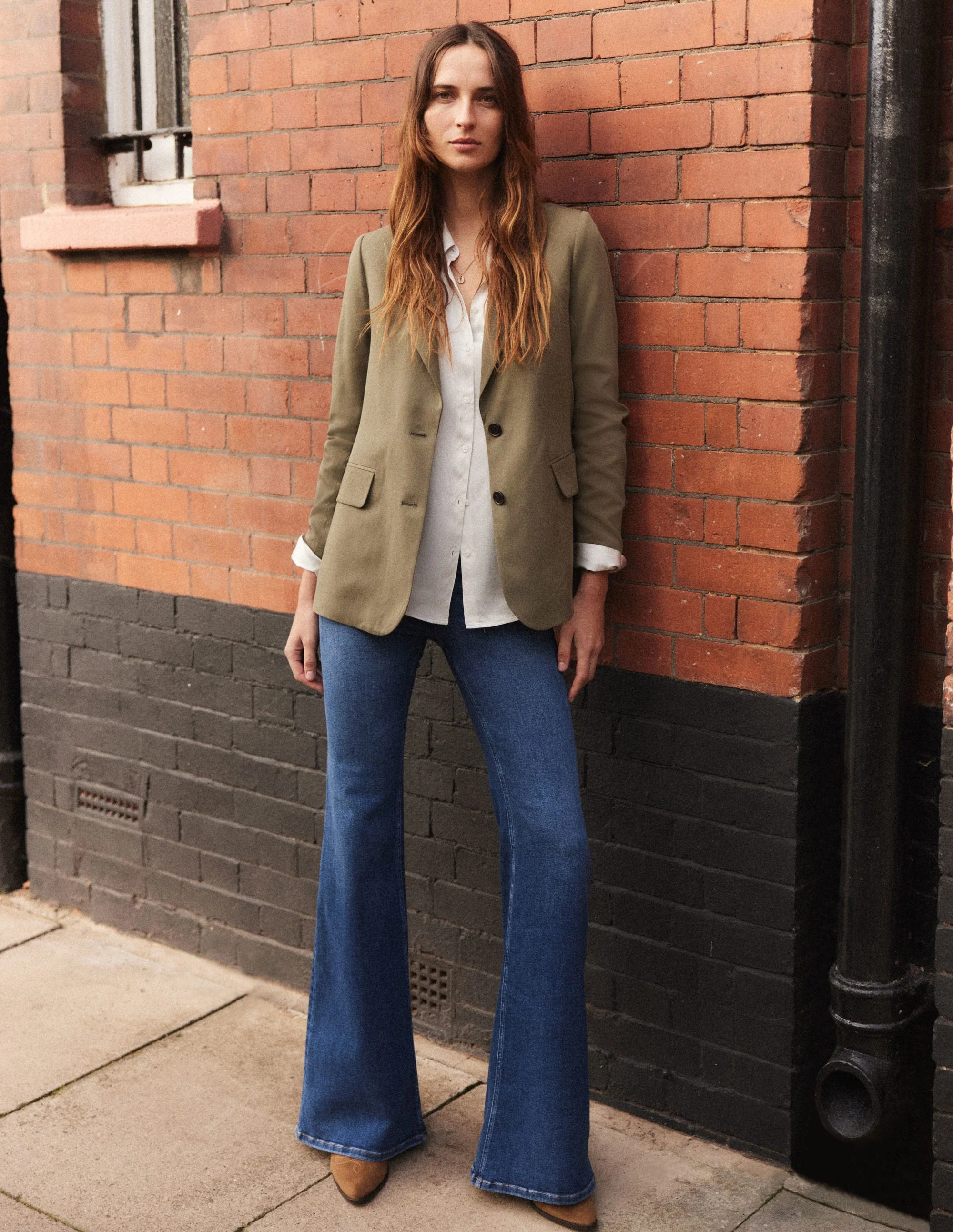 Tencel Relaxed Blazer-Washed Khaki - Image 6