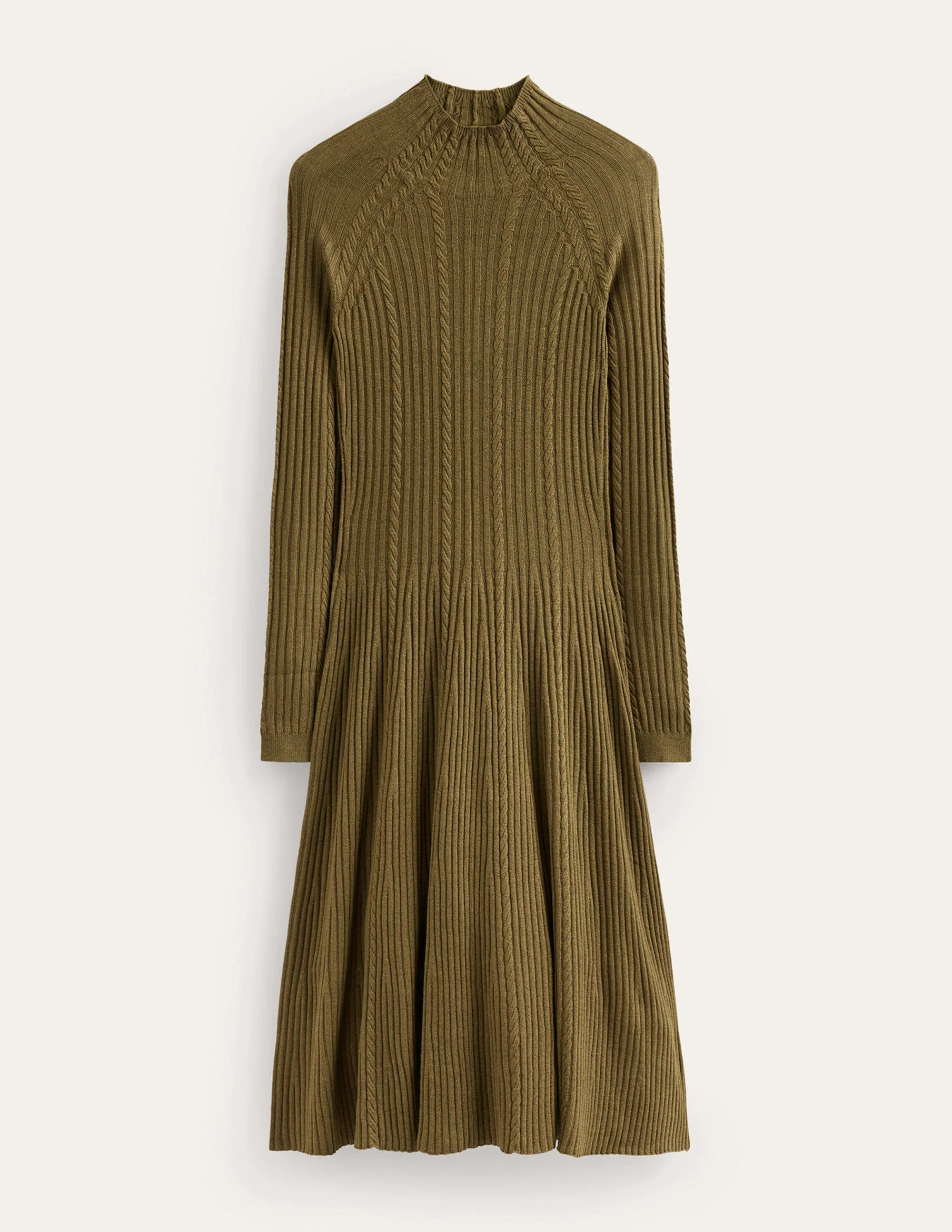 Tessa Knitted Dress-Dark Moss - Image 6
