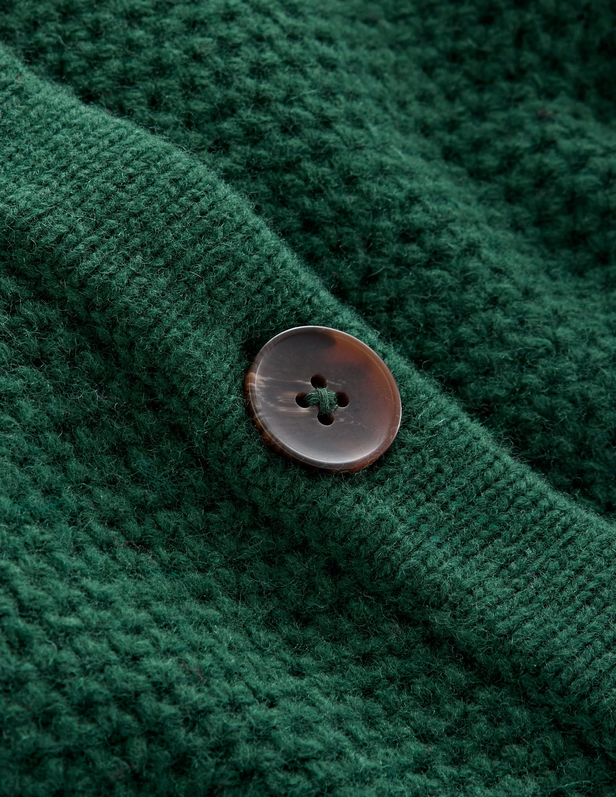 Textured Stitch Cardigan-Dark Cedar Green - Image 6