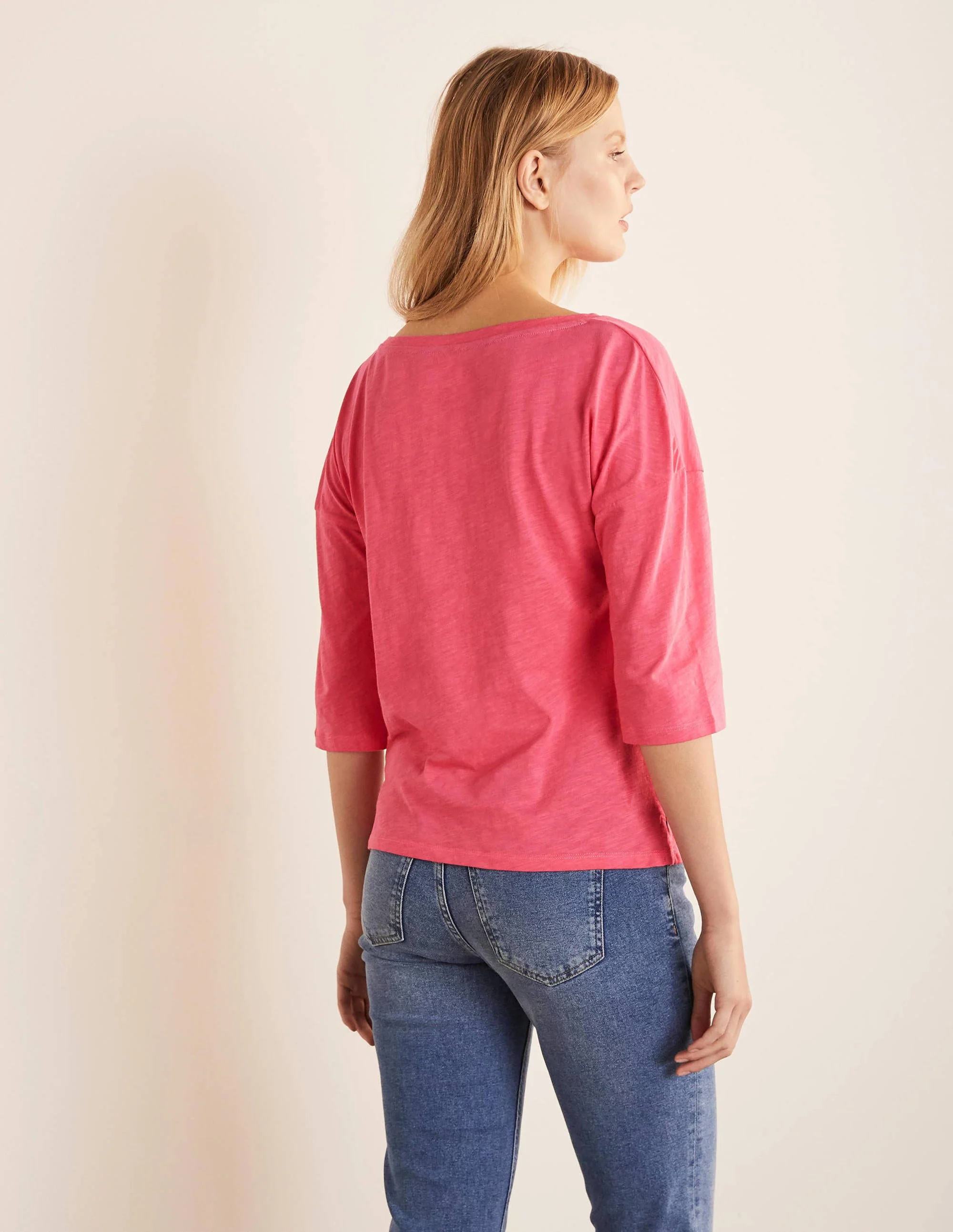The Cotton Boxy Boatneck Tee-Lollipop - Image 3