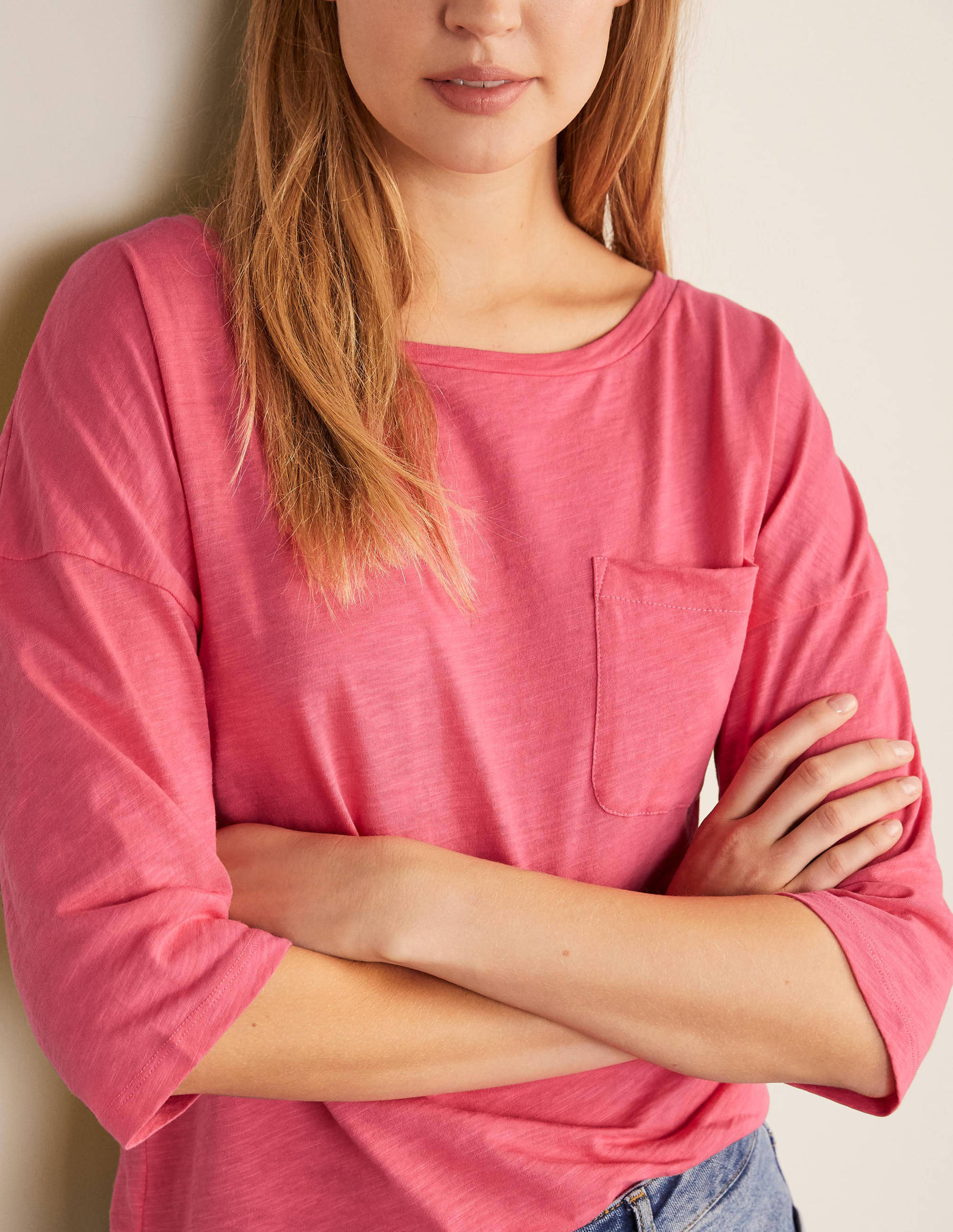 The Cotton Boxy Boatneck Tee-Lollipop - Image 4