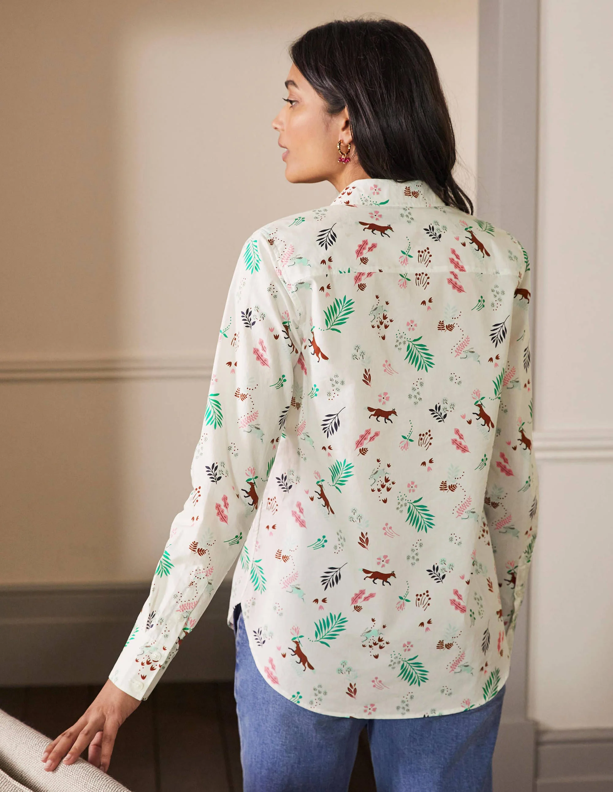 The Cotton Shirt-Ivory, Fox Forest - Image 2