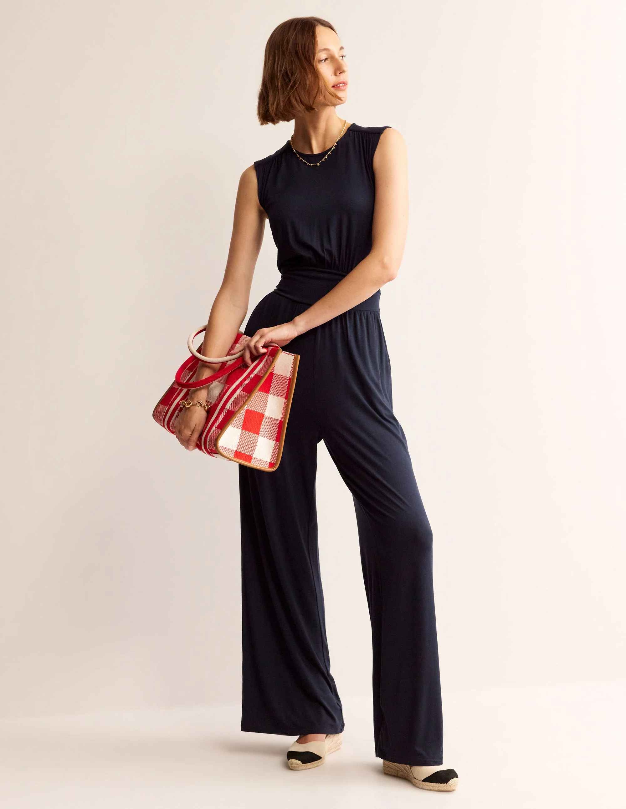 Thea Jersey Jumpsuit-Navy - Image 4
