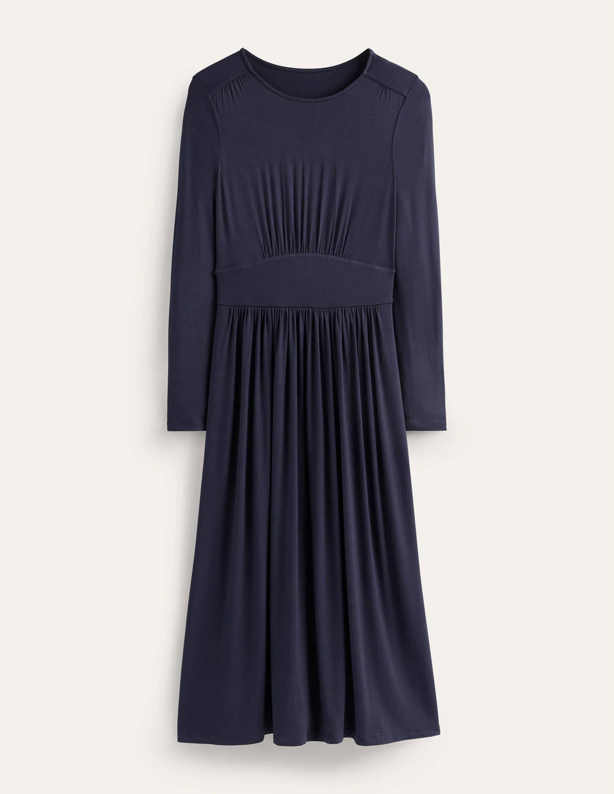 Thea Long Sleeve Midi Dress-Navy - Image 5