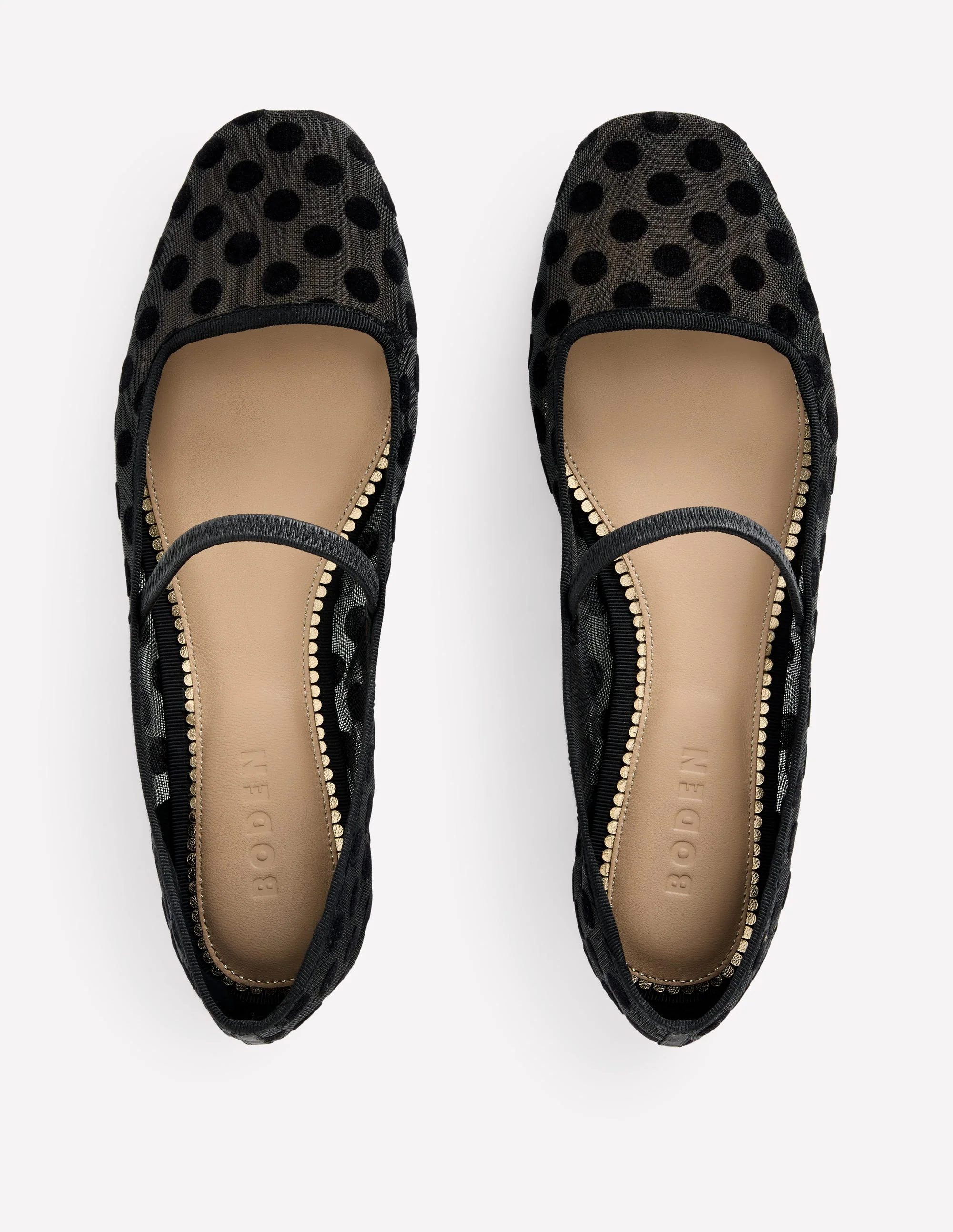 Thea Mary Jane Ballet Flats-Polka Dot Mesh - Image 5