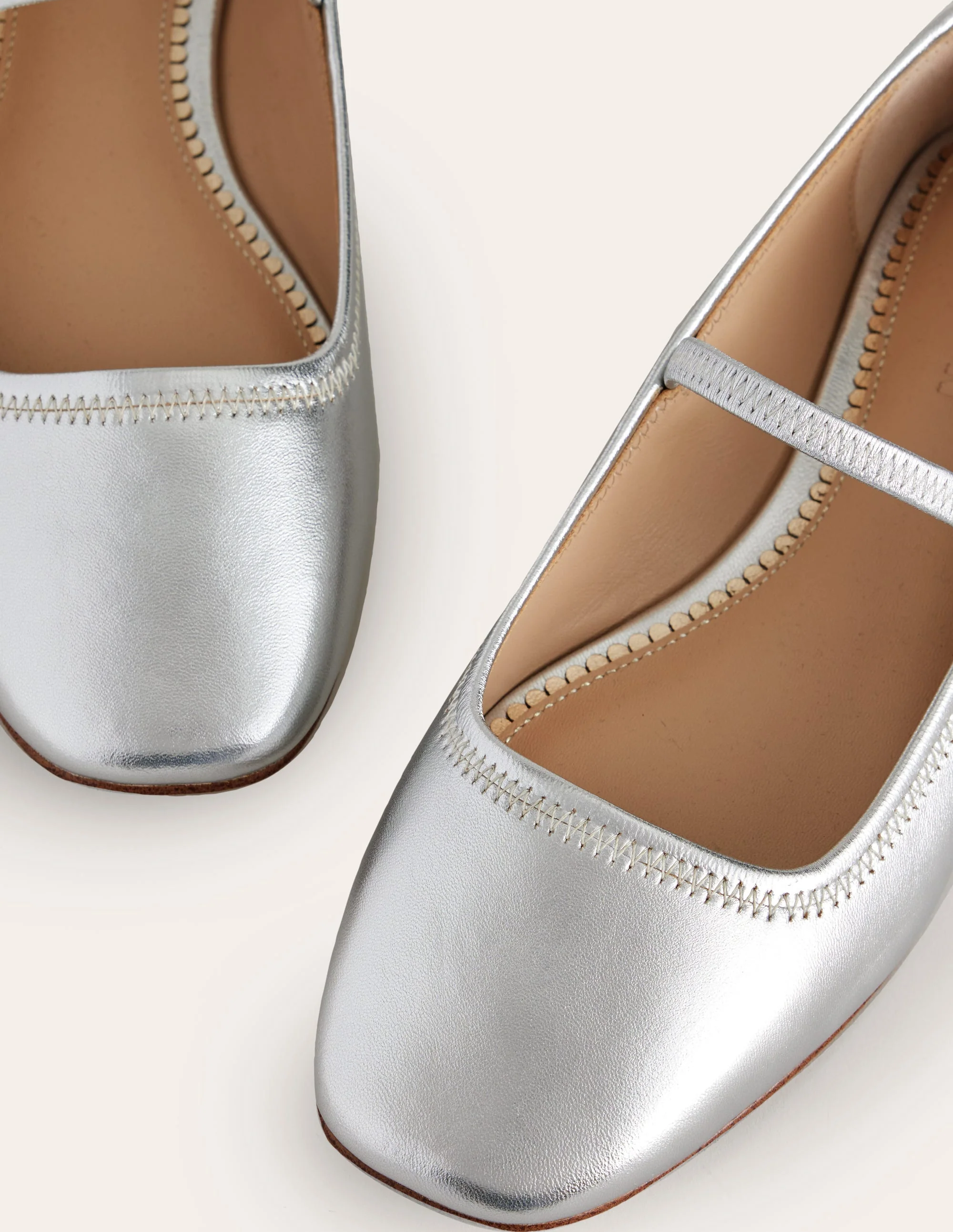 Thea Mary Jane Ballet Flats-Silver Metallic - Image 4