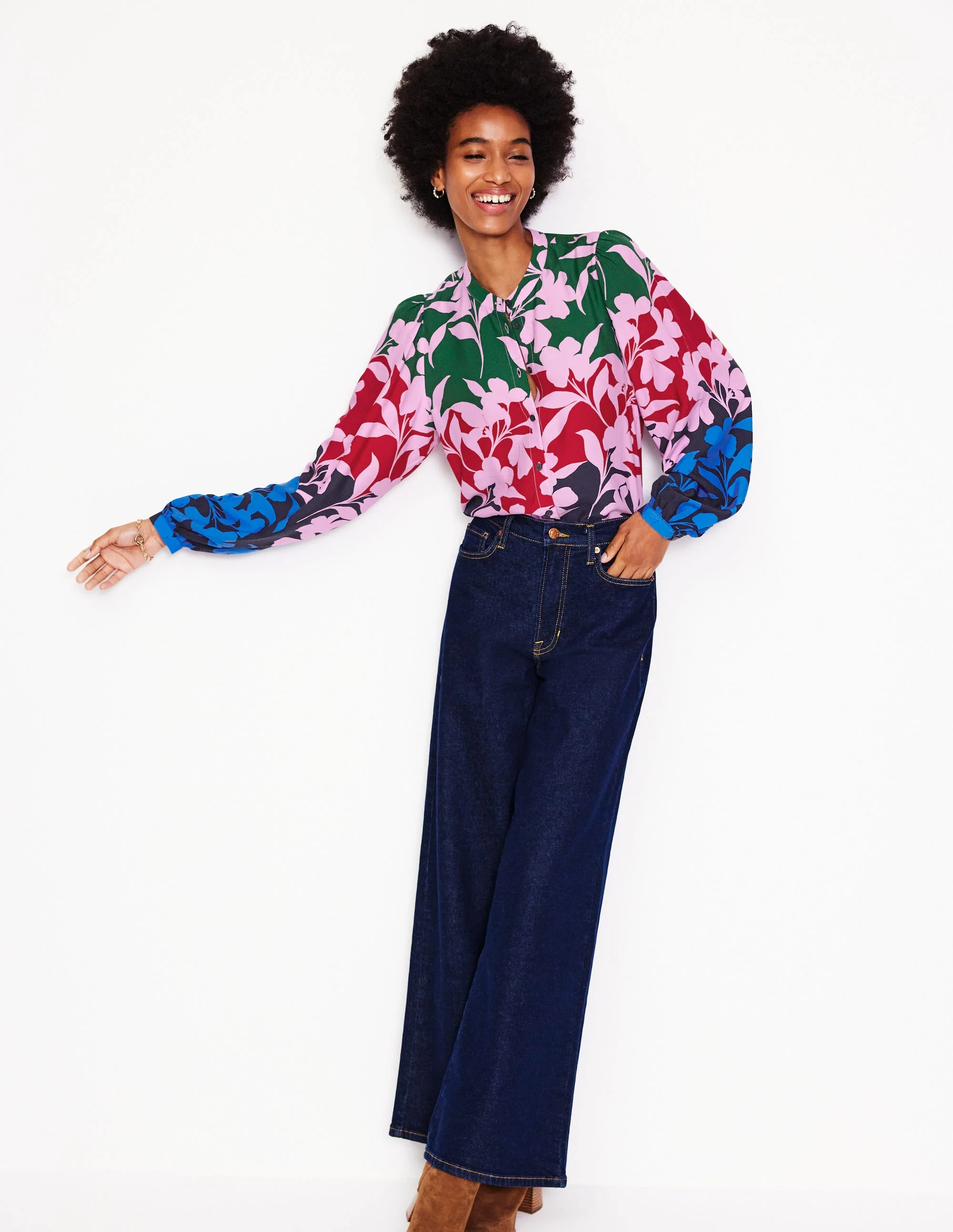 Theodora Blouse-Multi, Silhouette Bloom - Image 4
