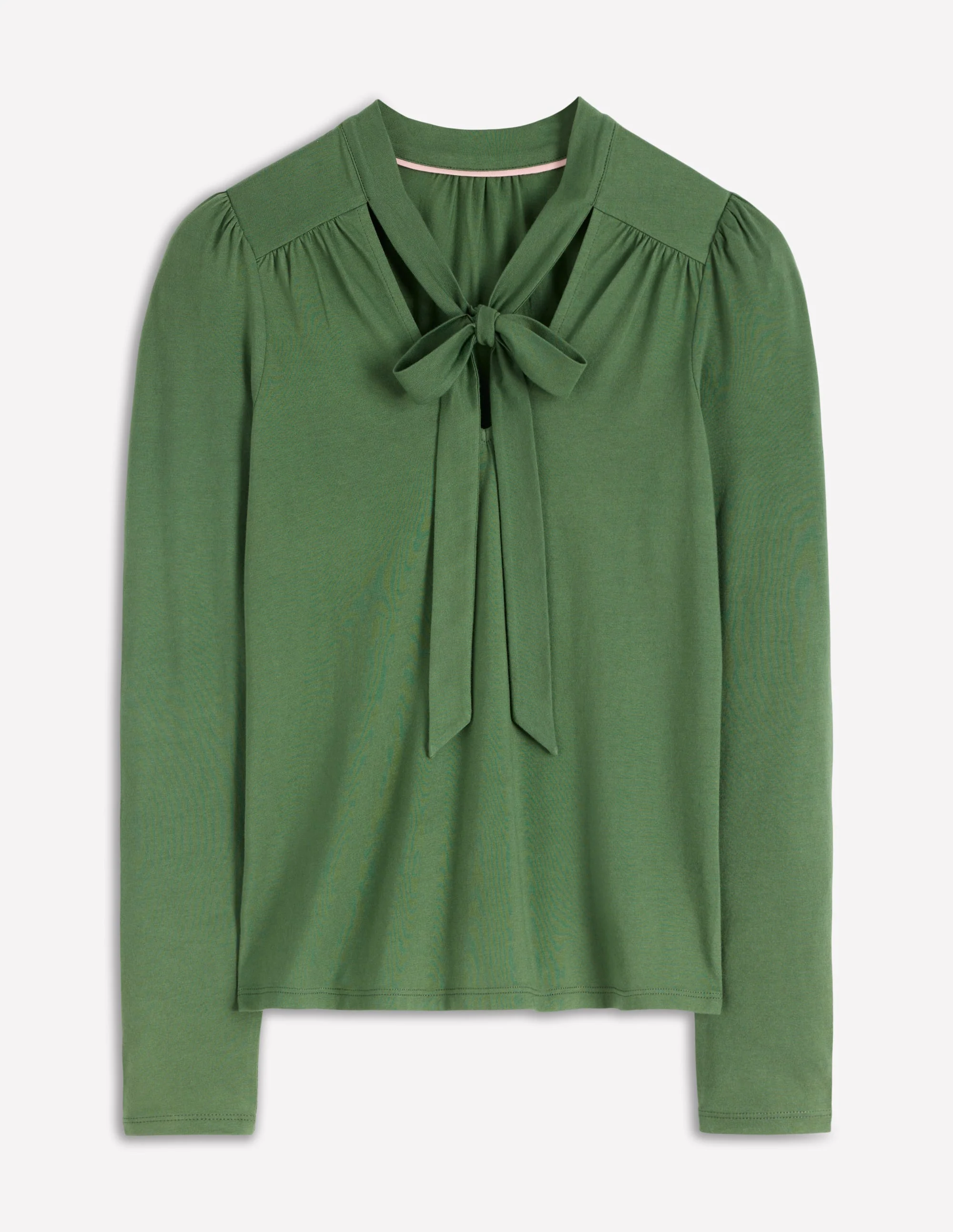 Tie Neck Supersoft Top-Hunter Green - Image 4