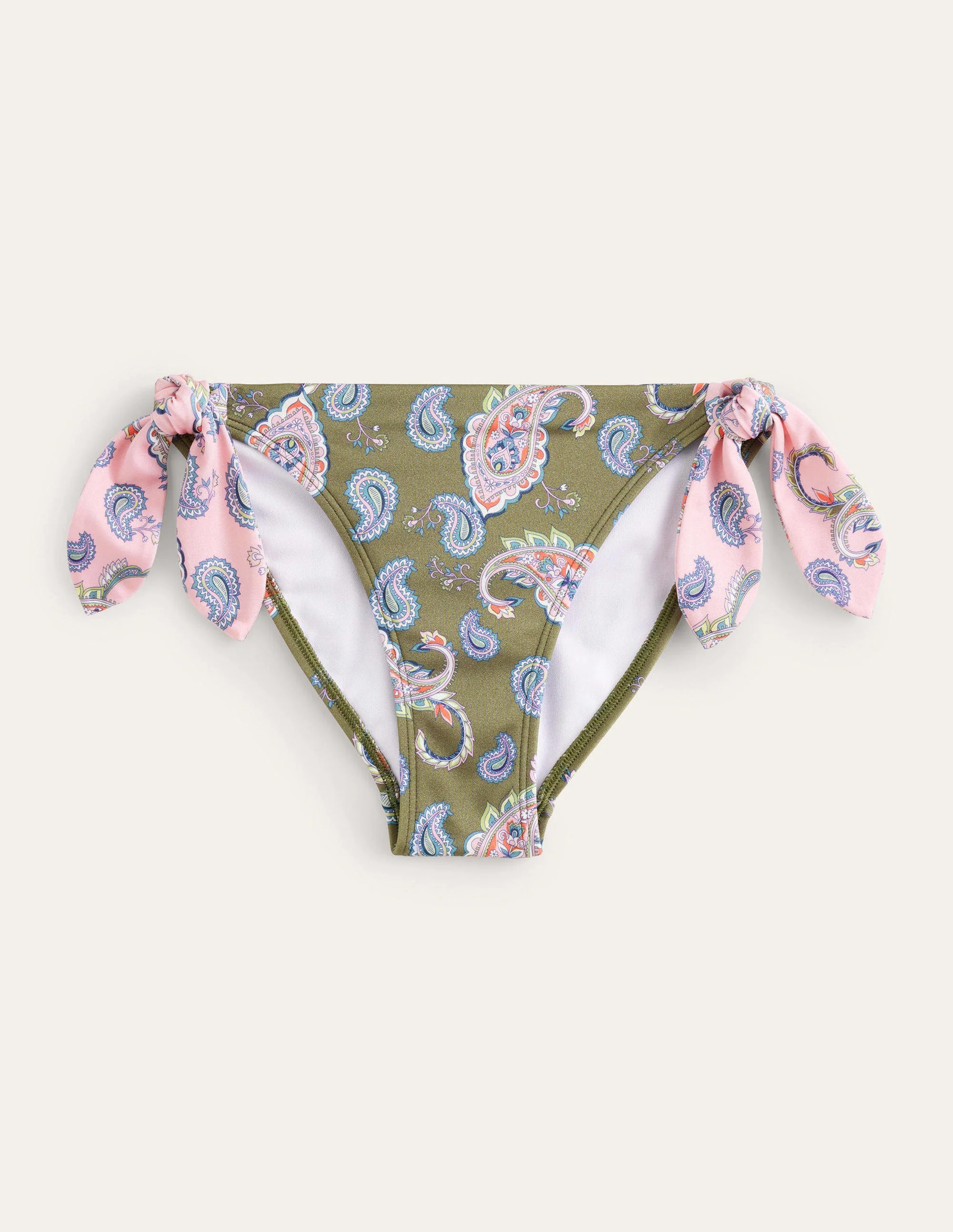 Tie Side Bikini Bottom-Basil, Paisley Pome - Image 5