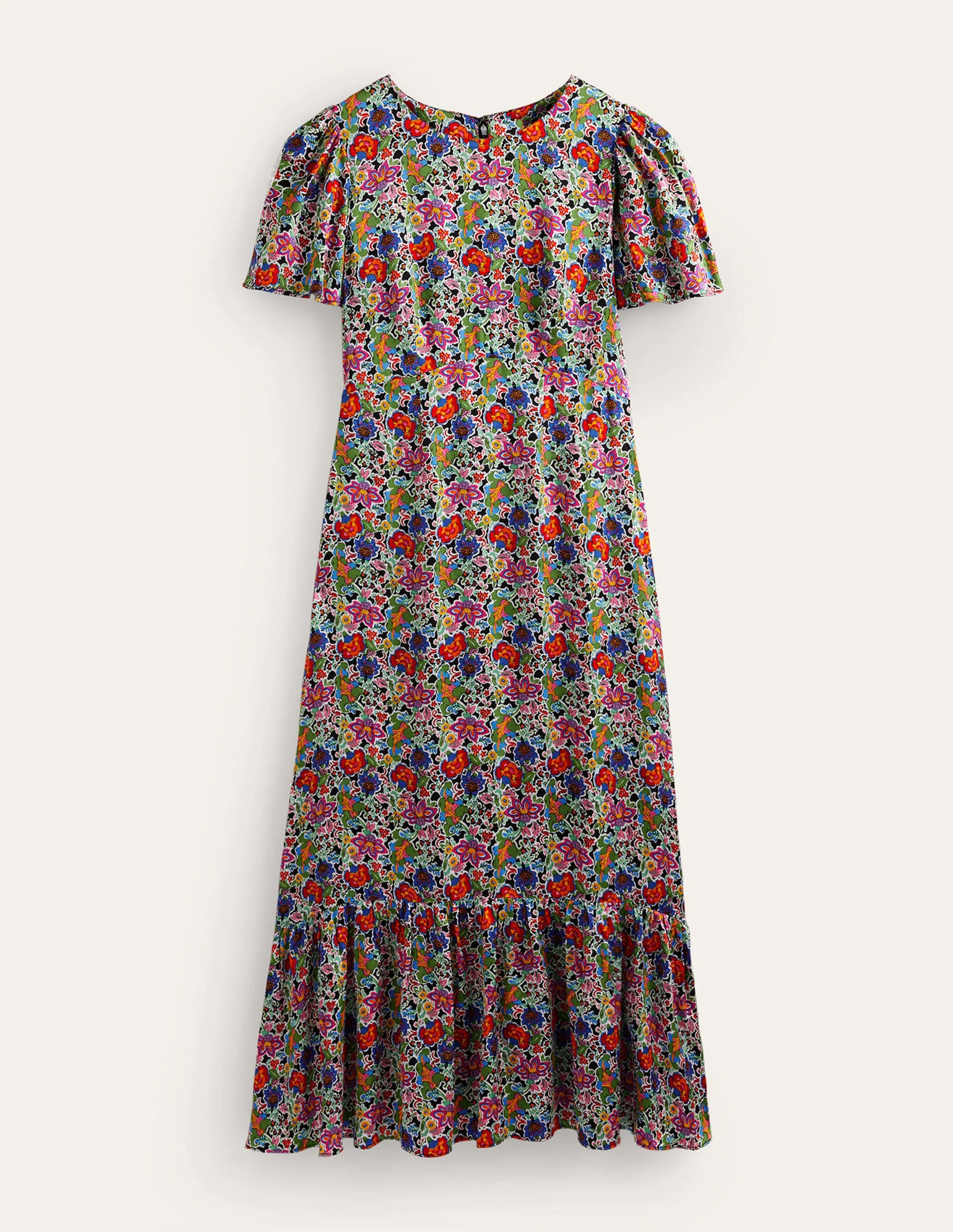 Tiered Flutter Tea Dress-Multi, Carnation Garden - Image 6
