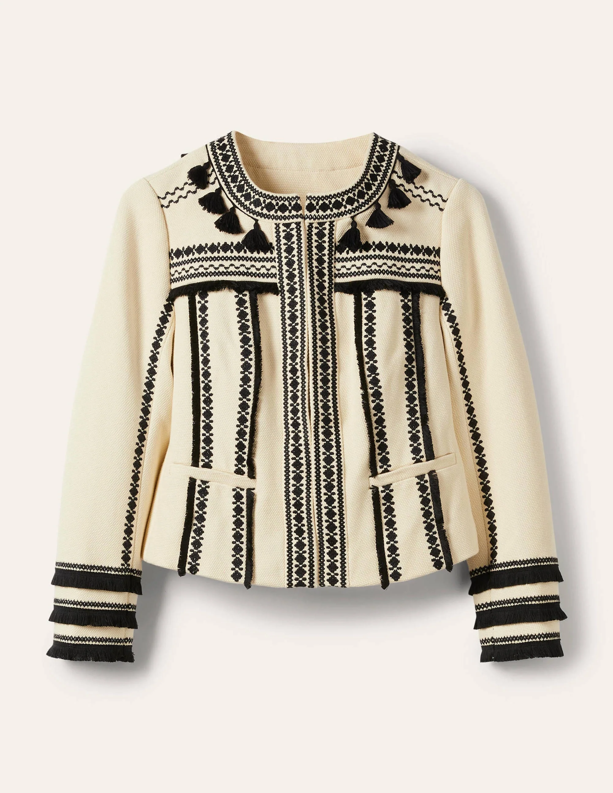 Tilda Embroidered Jacket-Natural - Image 6
