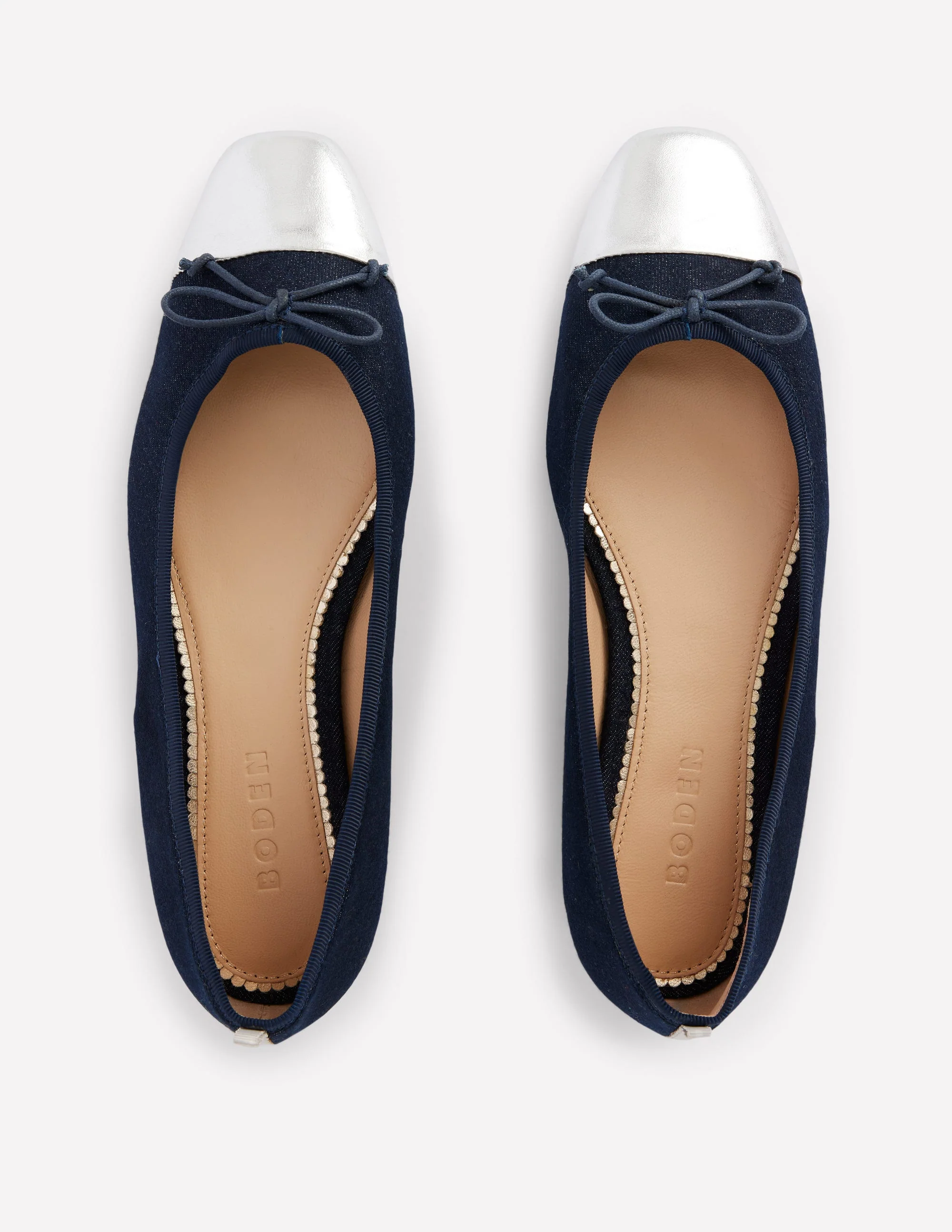 Toe Cap Ballet Flat-Denim - Image 3