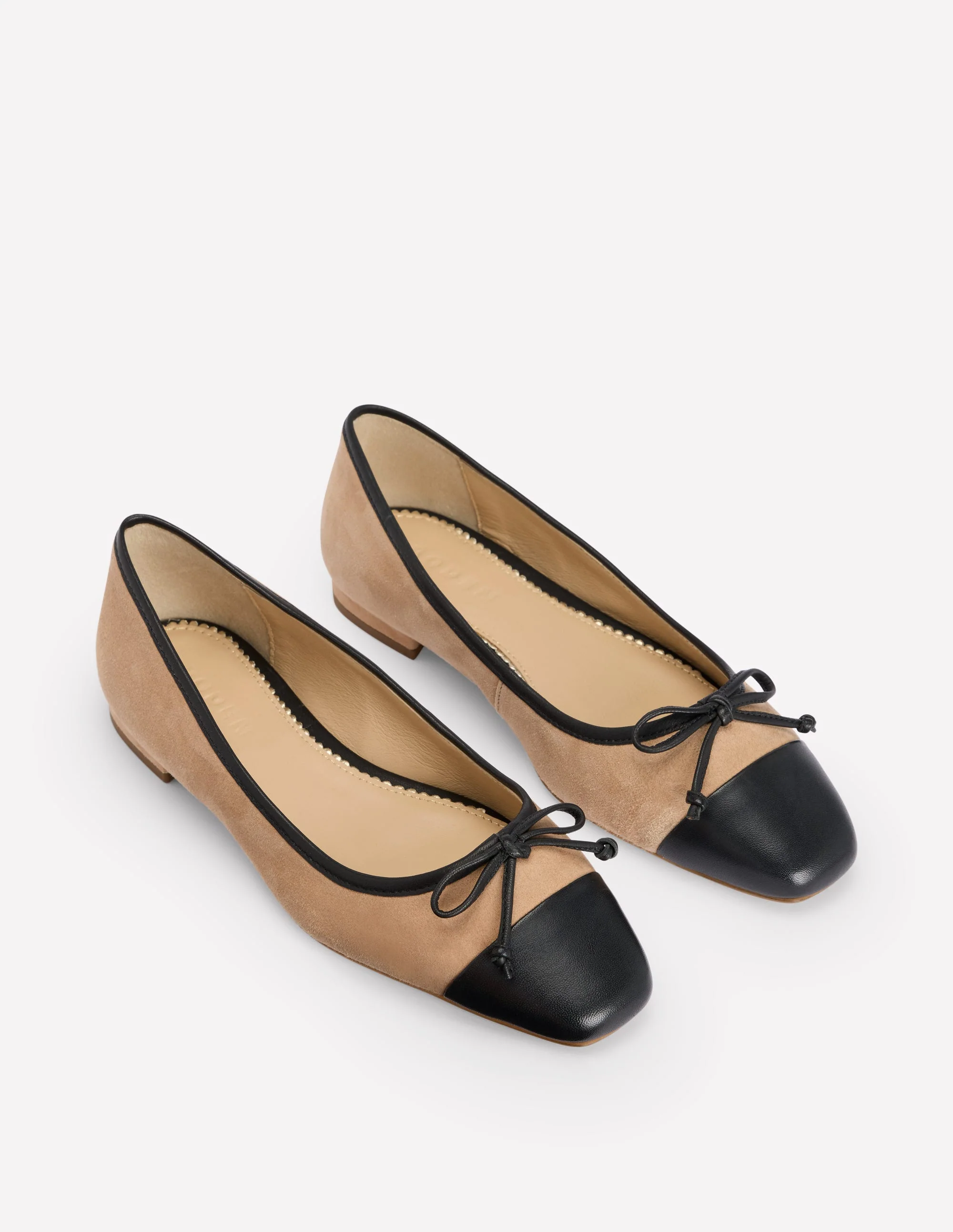 Toe Cap Ballet Flat-Macchiato Suede - Image 3