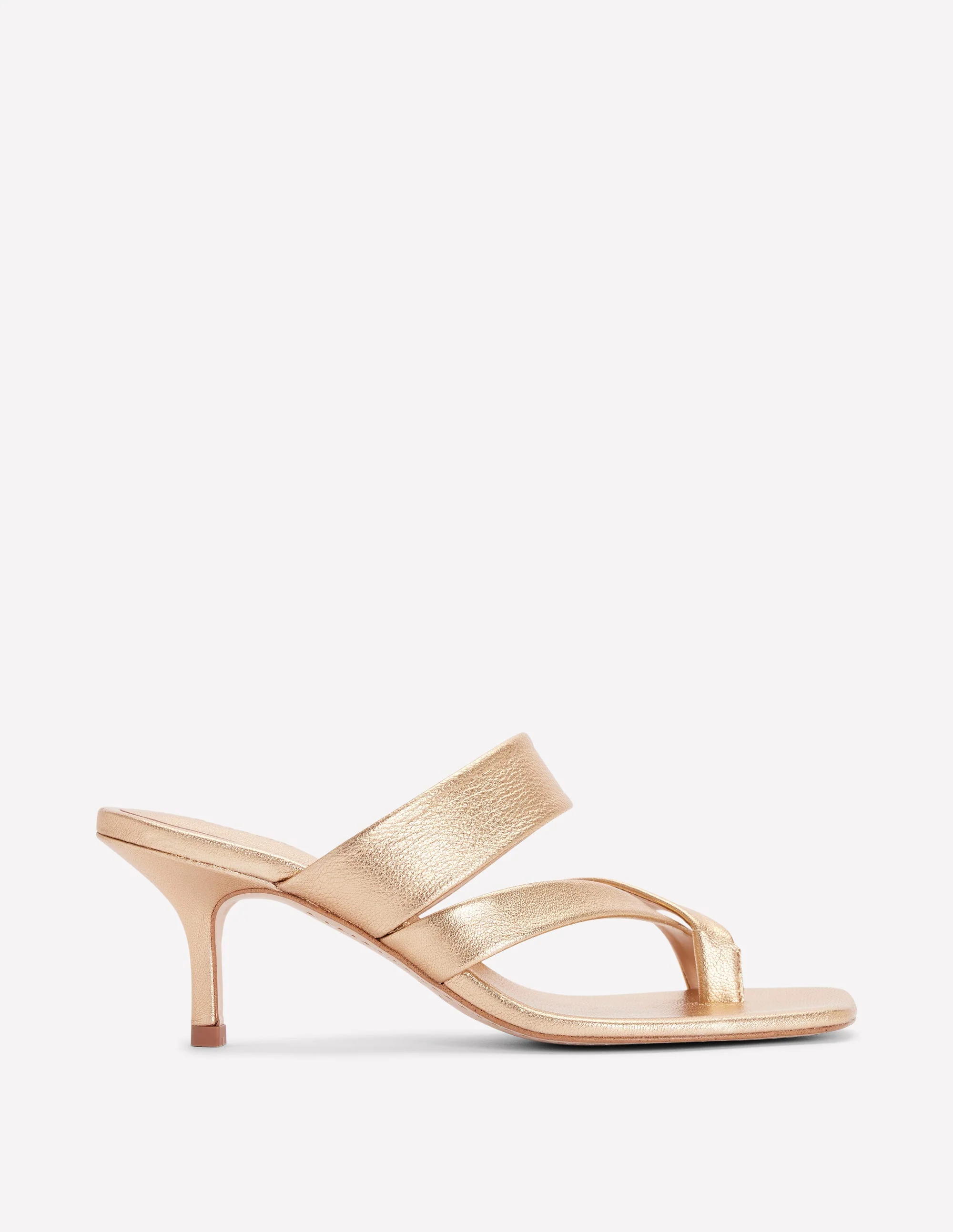 Toe Post Kitten Heels-Gold - Image 2