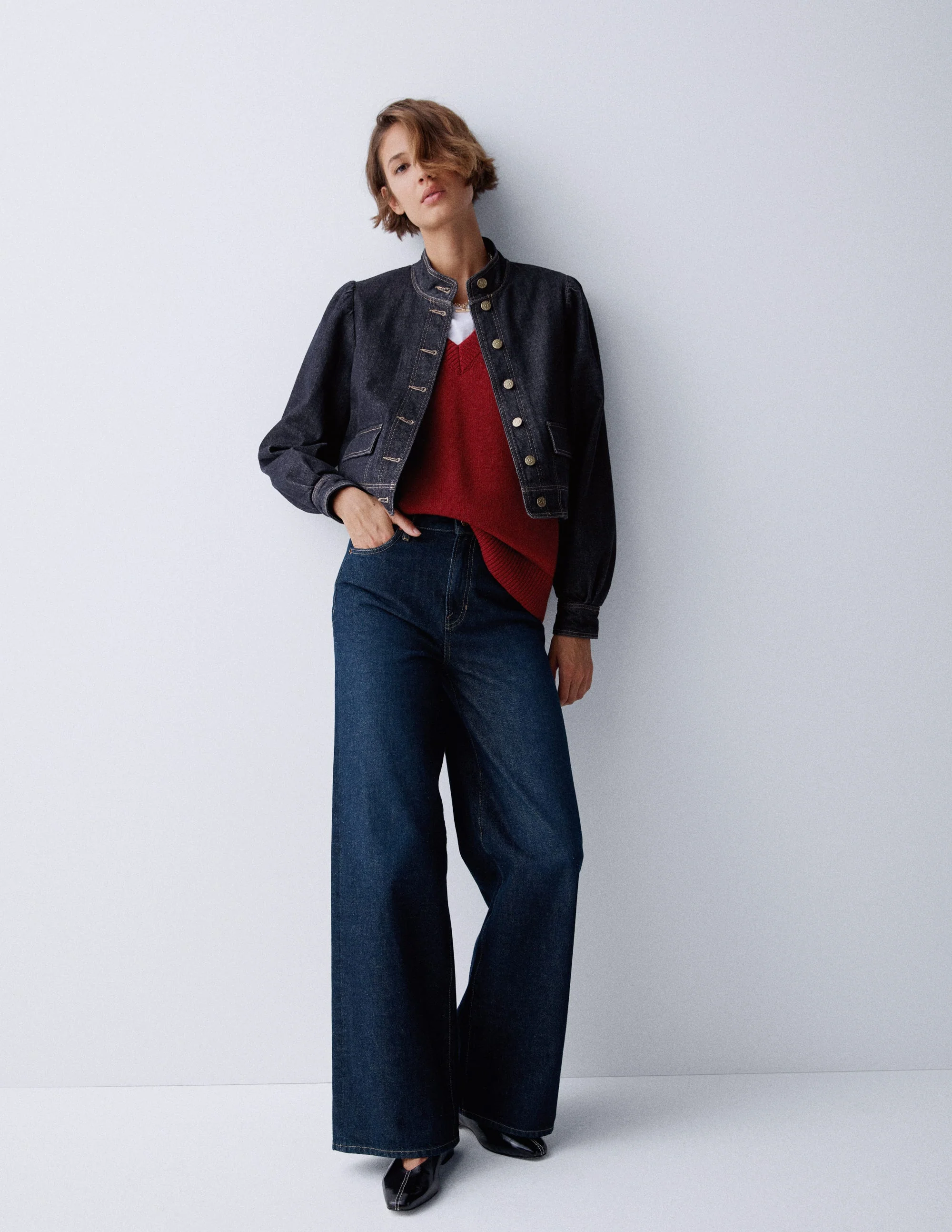 Topstitch Denim Jacket-Indigo - Image 6