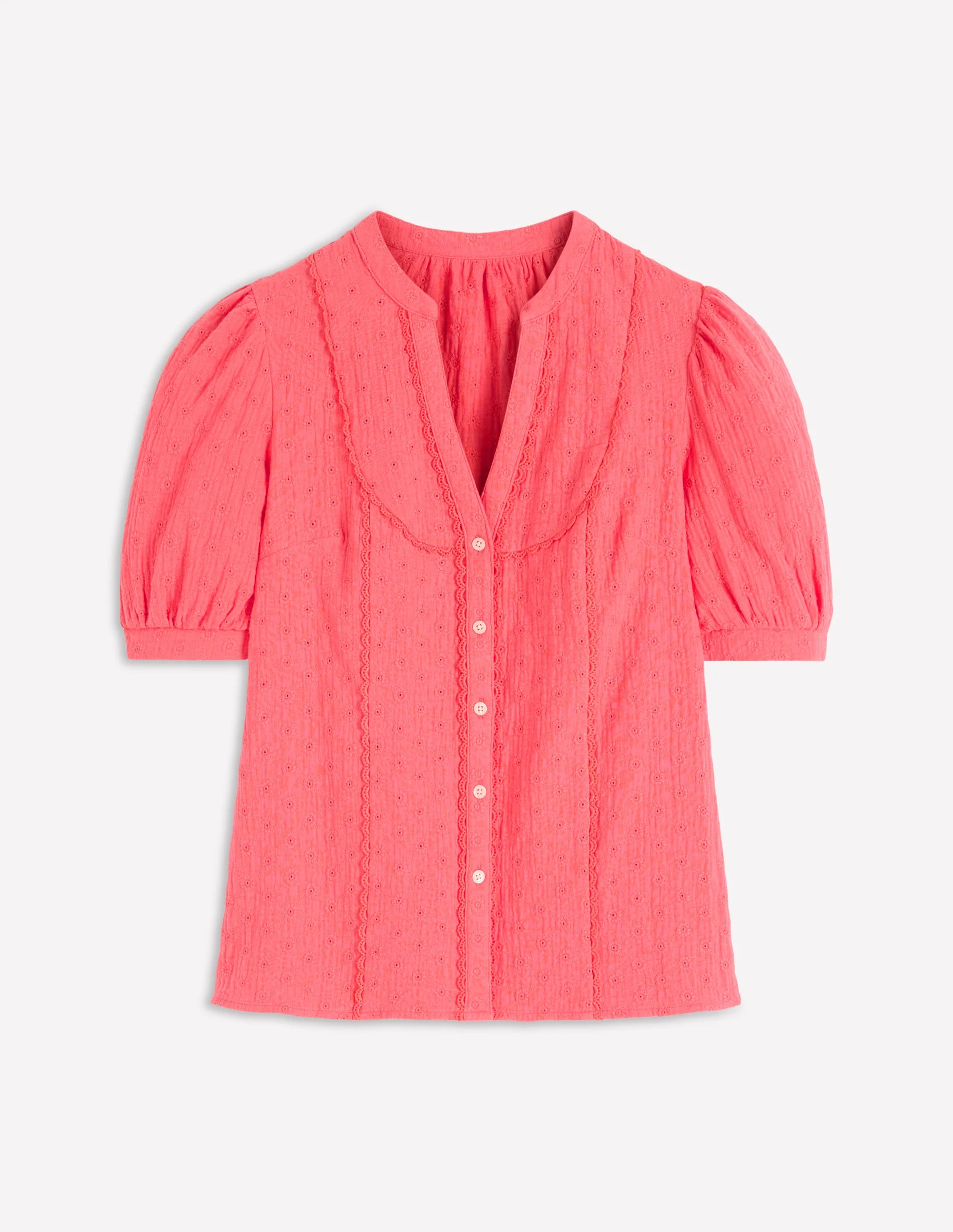 Trim Insert Double Cloth Top-Rosebud - Image 5