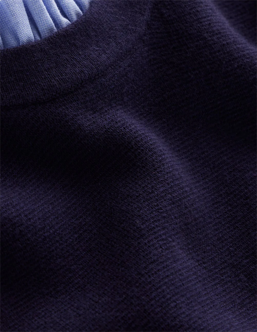 Trim Knitted Dress-Navy - Image 7