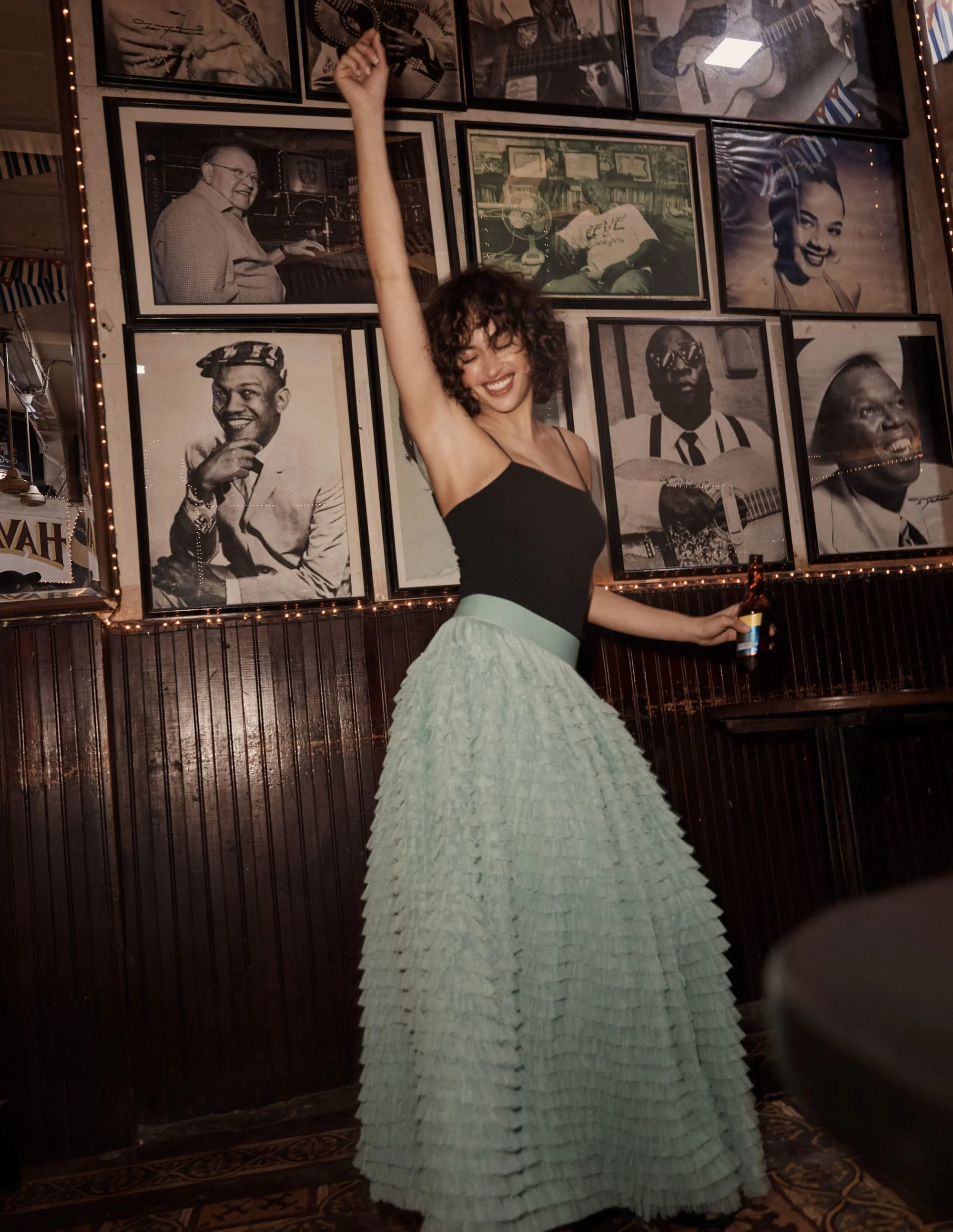 Tulle Midi Skirt-Soft Green - Image 13