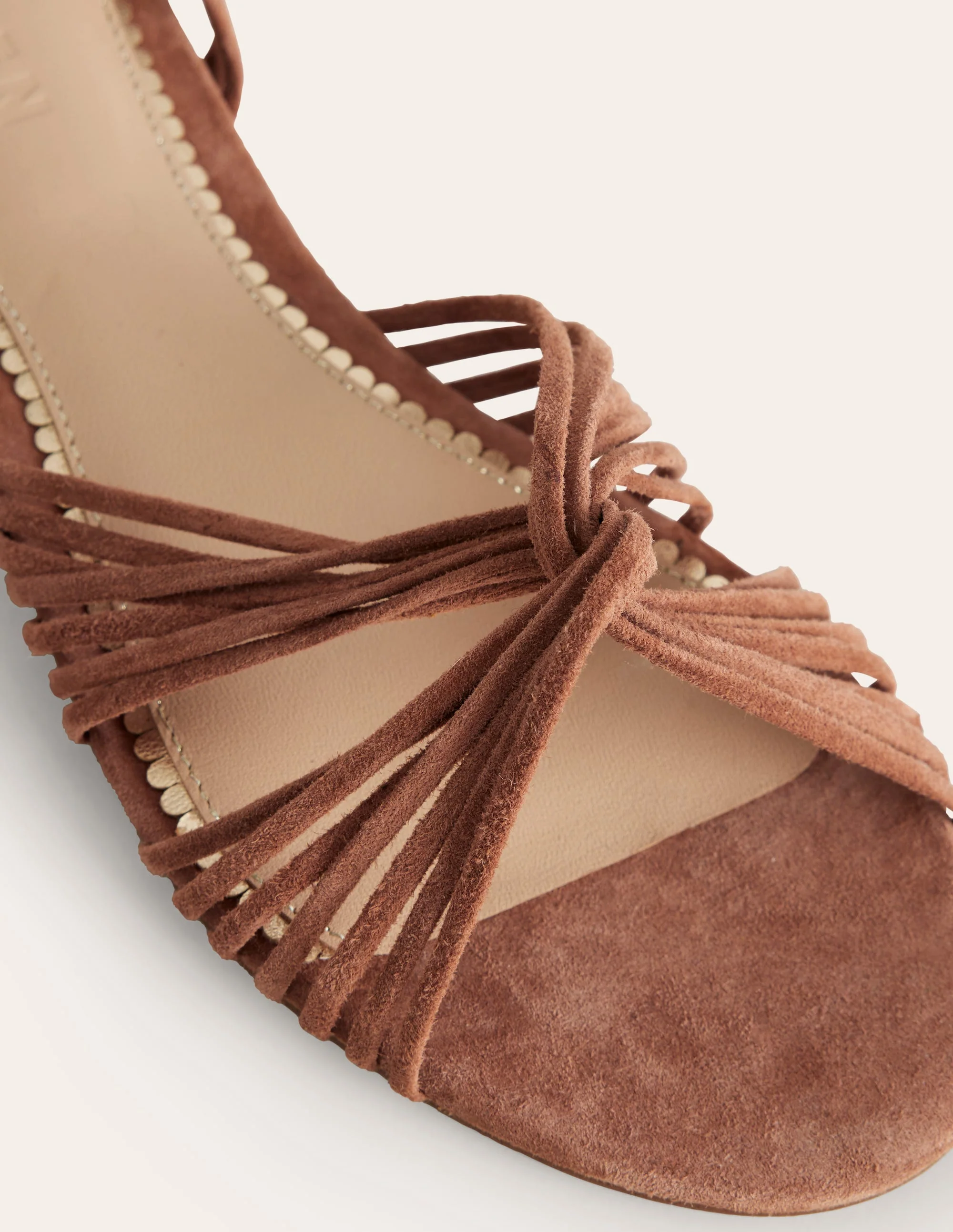 Twist Front Sandals-Tan Suede - Image 4