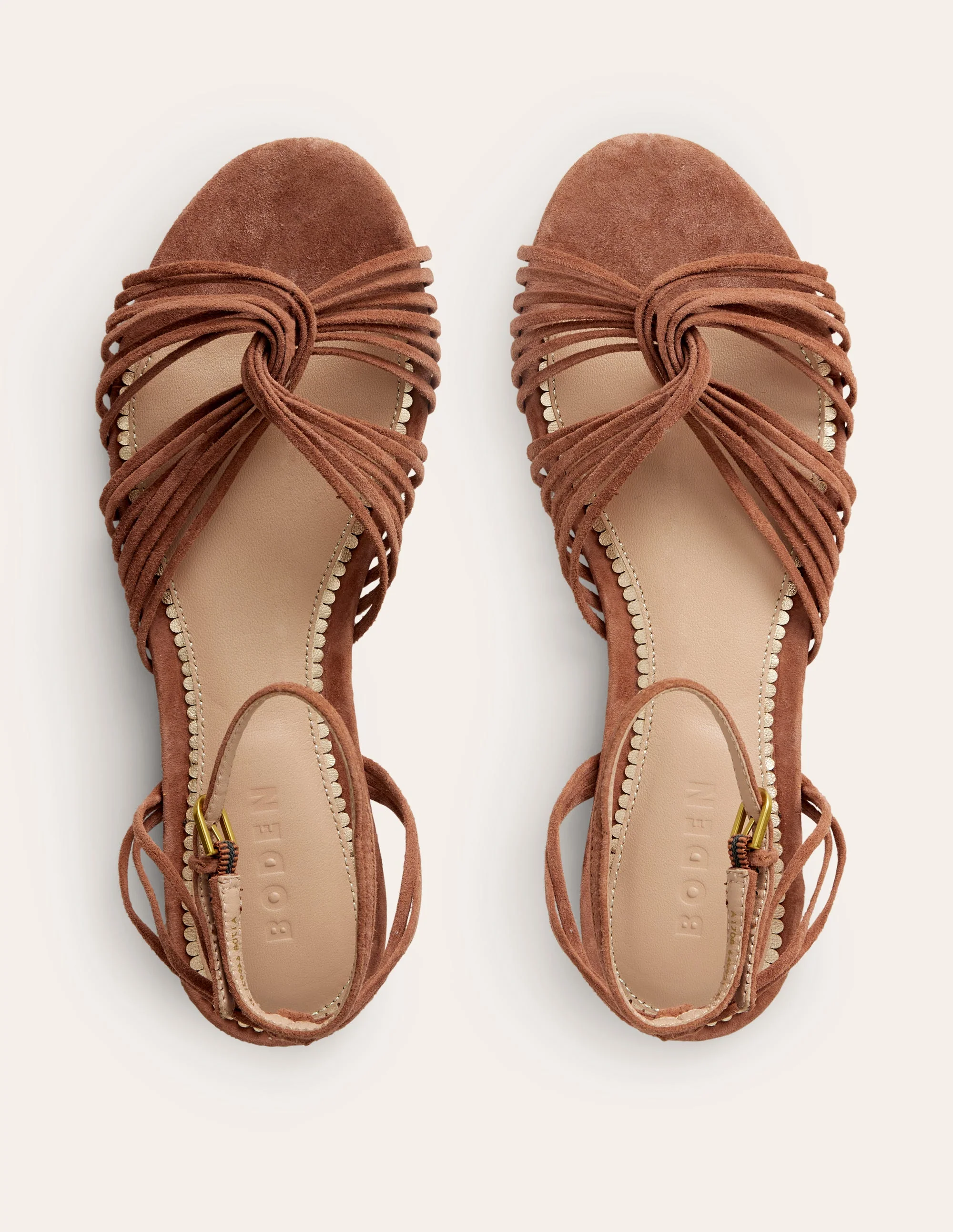 Twist Front Sandals-Tan Suede - Image 5