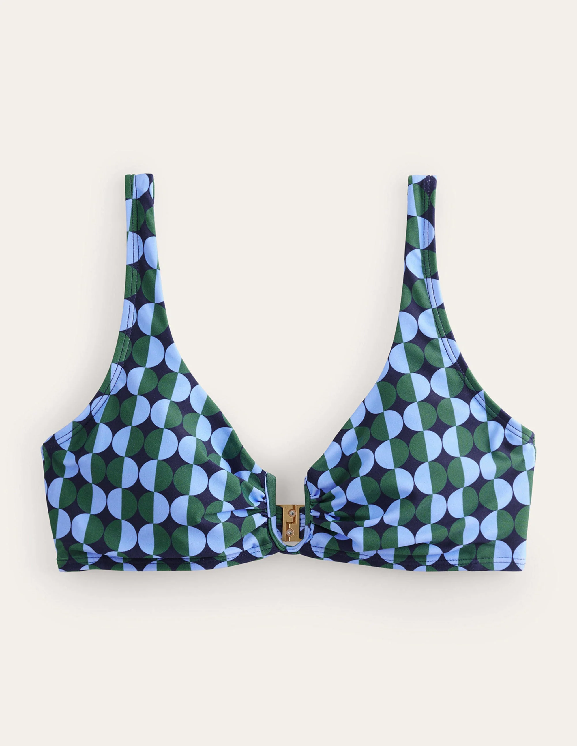 U-Bar Bikini Top-Cornflower, Multi Geo - Image 5
