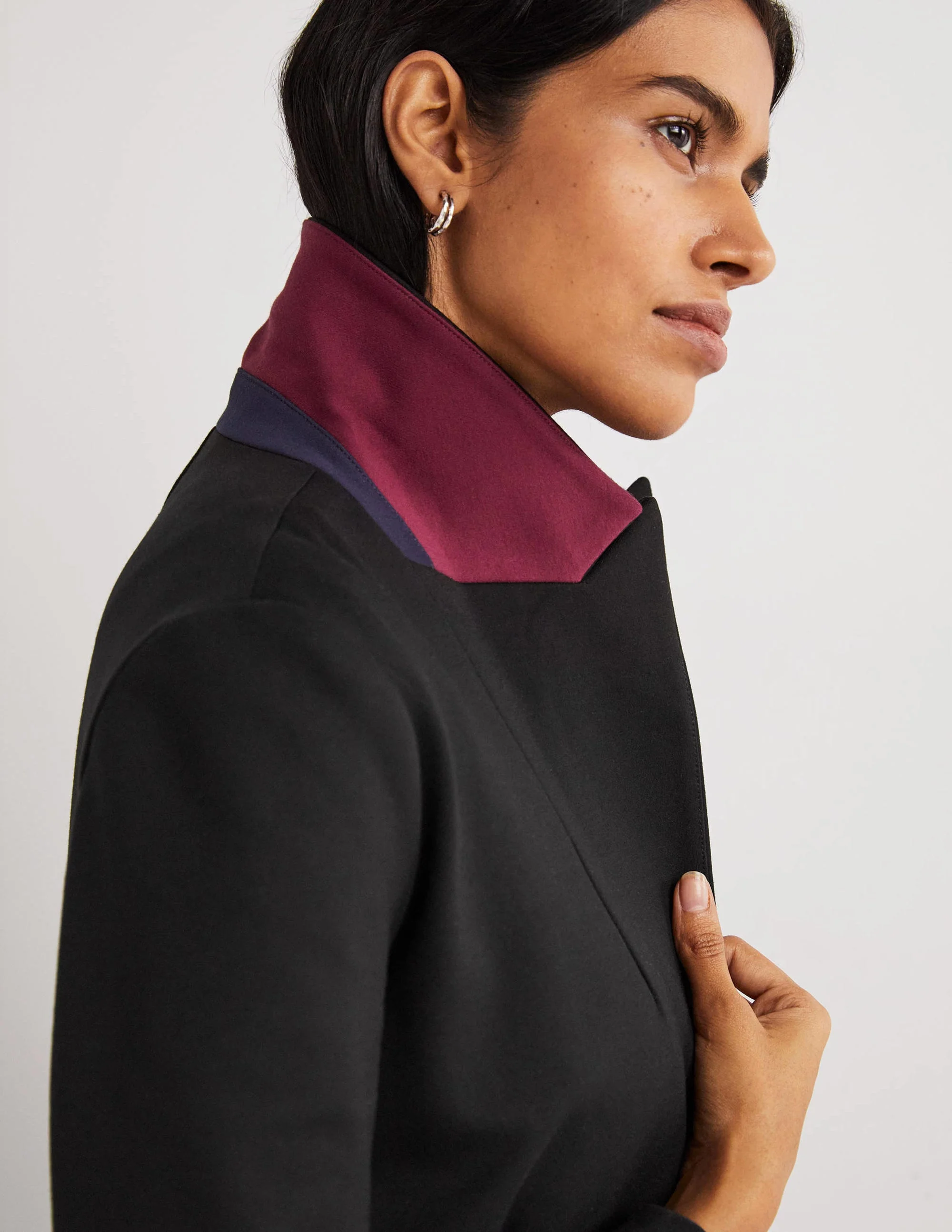 Unlined Jersey Blazer-Black - Image 2