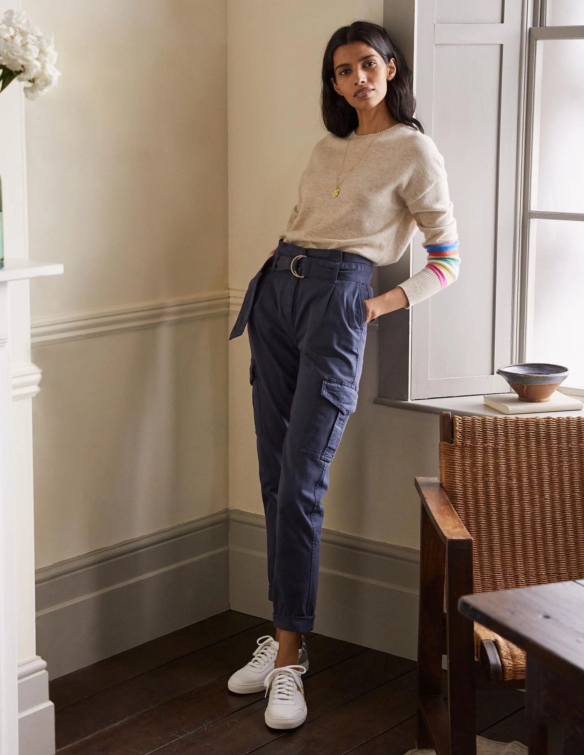 Utility Cargo Pants-Navy