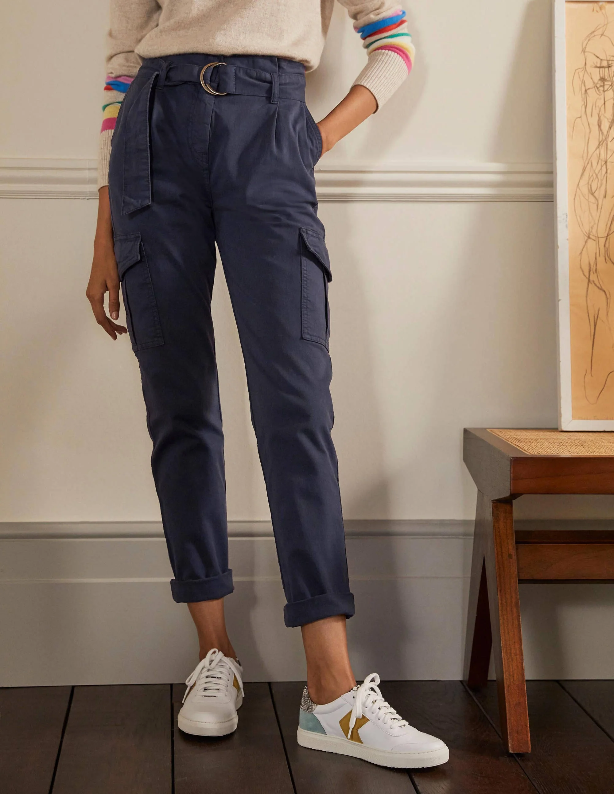 Utility Cargo Pants-Navy - Image 4