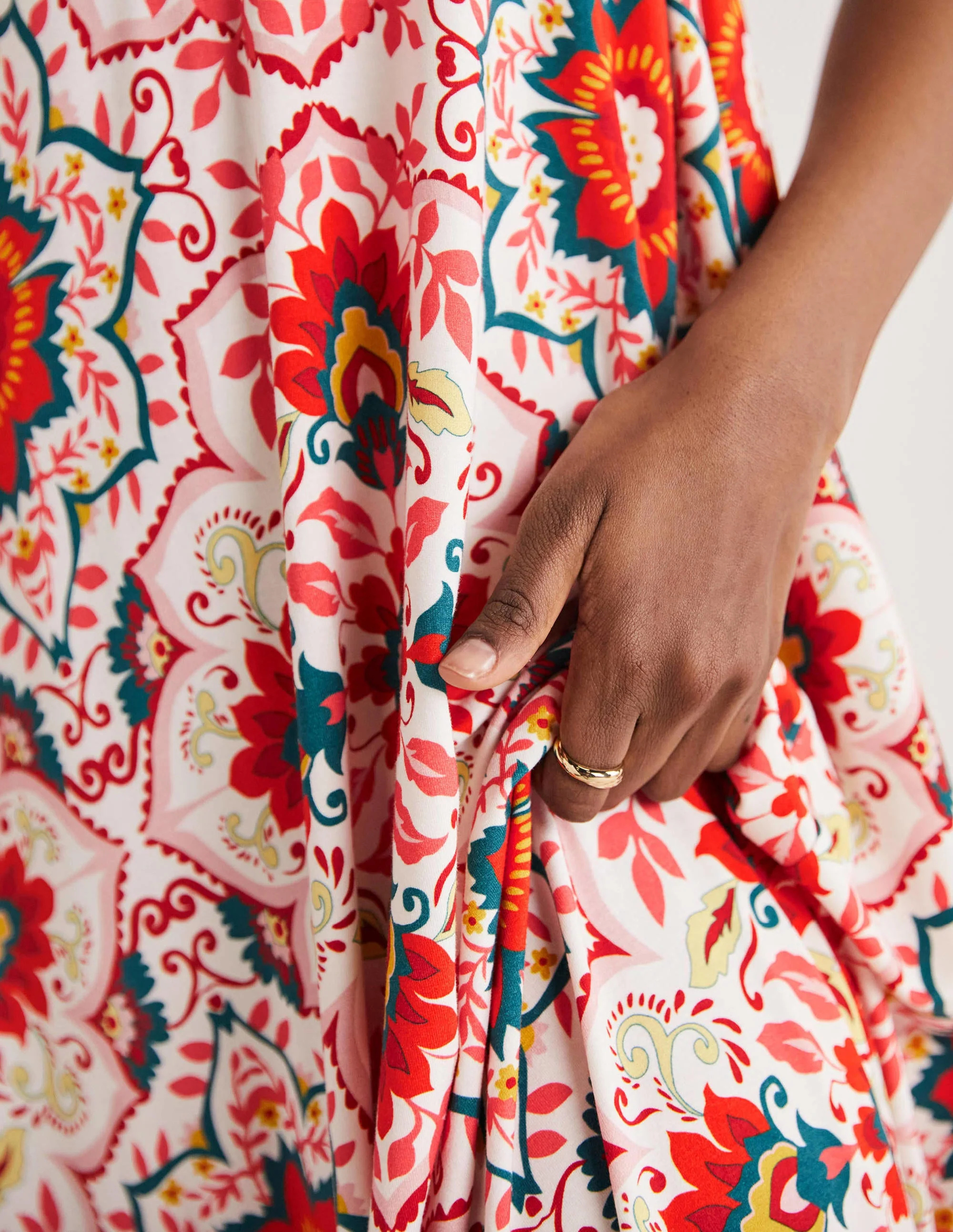 V-Neck Jersey Maxi Dress-Multi, Bloomsbury - Image 5