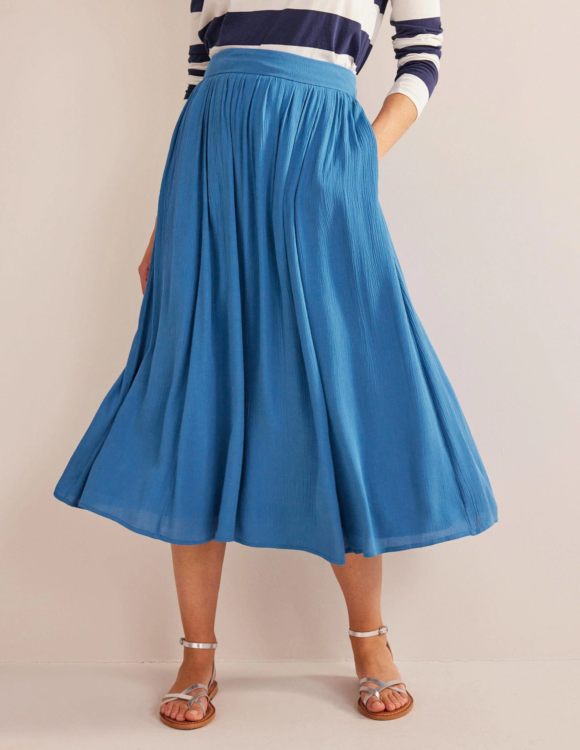 Vacation Midi Skirt-Aegean blue - Image 4