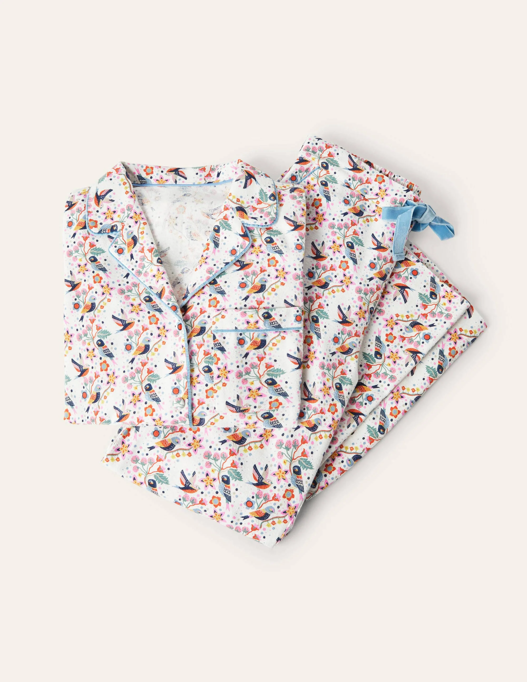 Vanessa Cosy Pajama Set-Ivory, Pretty Bird - Image 5