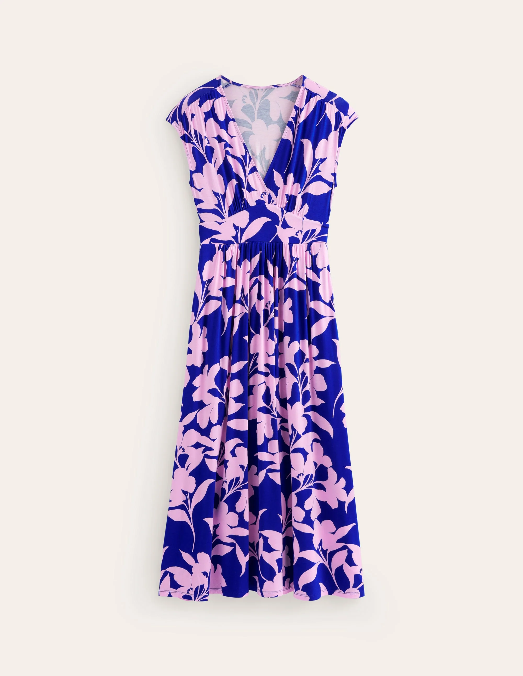 Vanessa Wrap Jersey Maxi Dress-Sweet Lilac, Silhouette Bloom - Image 5