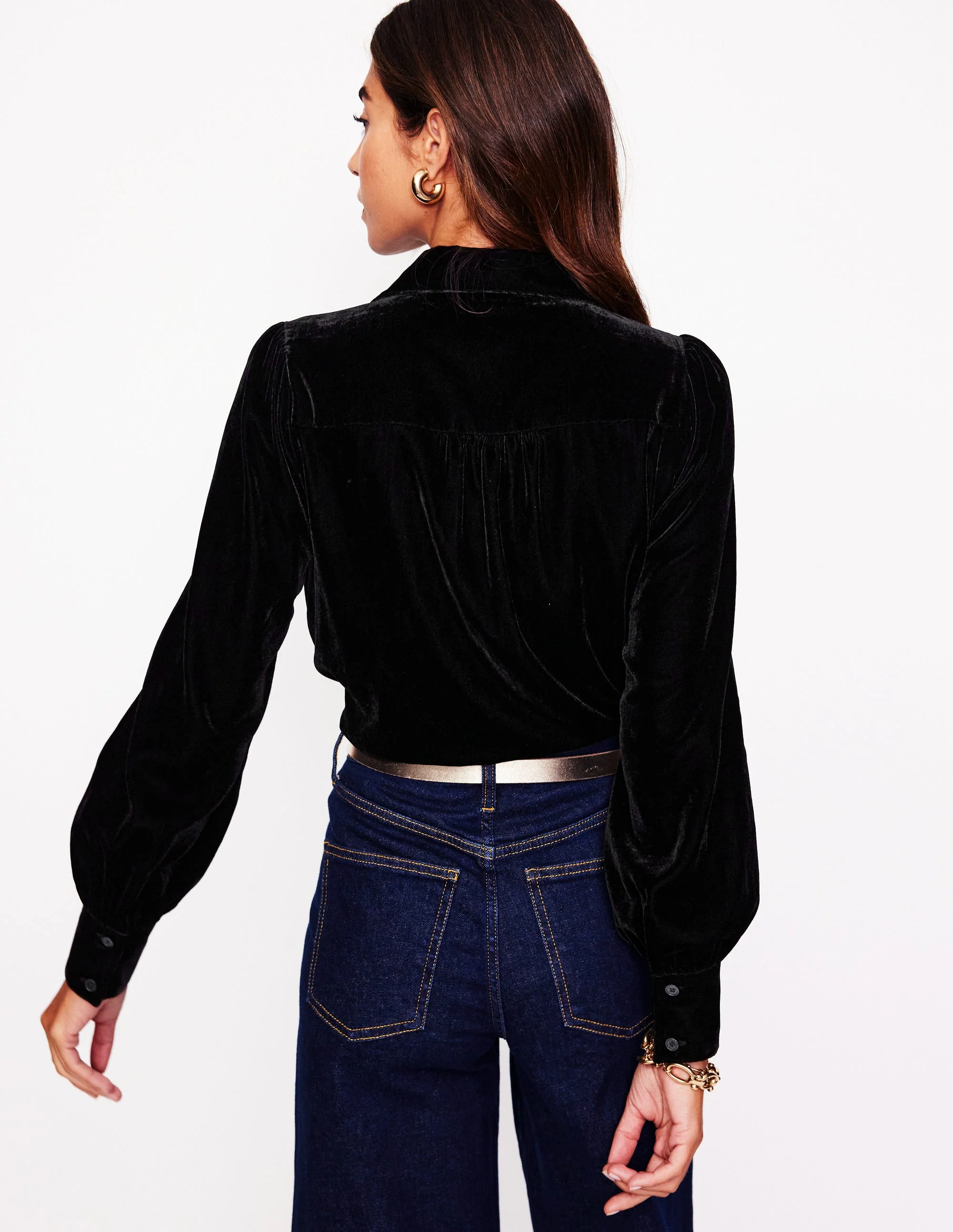 Velvet Shirt-Black - Image 3