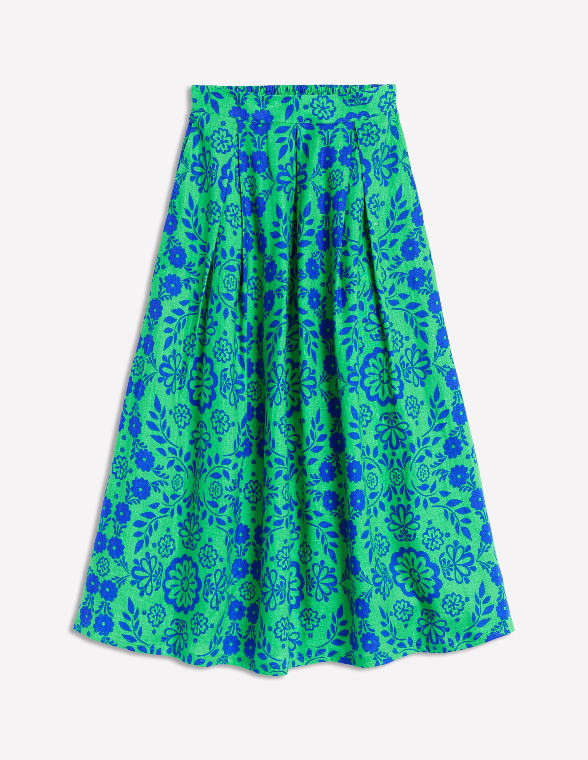 Verity Linen Midi Skirt-Structured Meadow Mono - Image 6