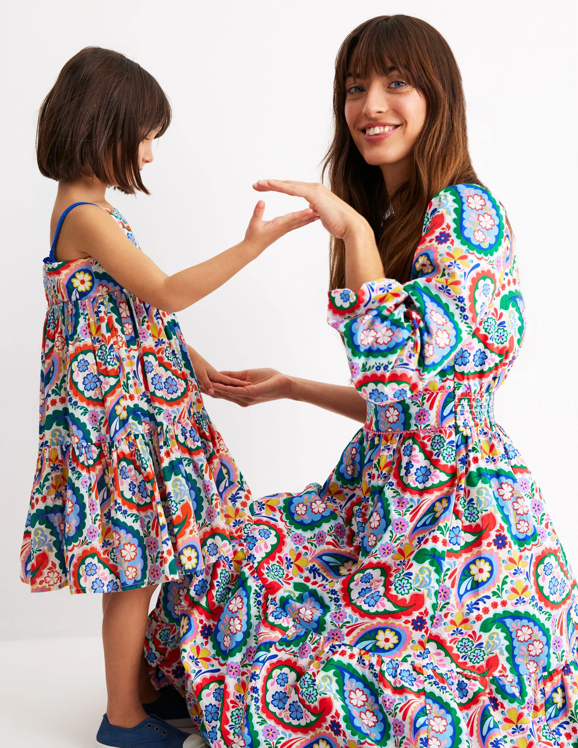 Violet Midi Dress-Multi, Meadow Paisley - Image 9