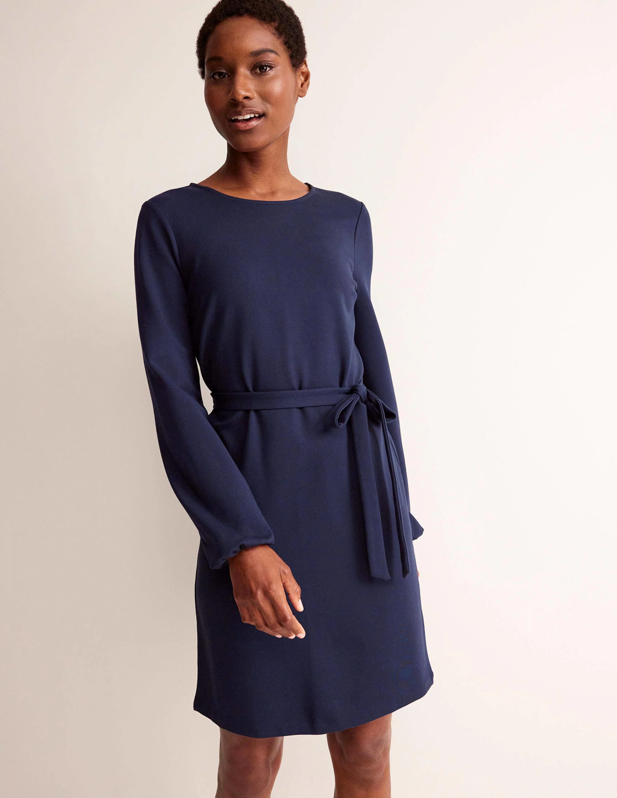 Violet Ponte Shift Dress-Navy