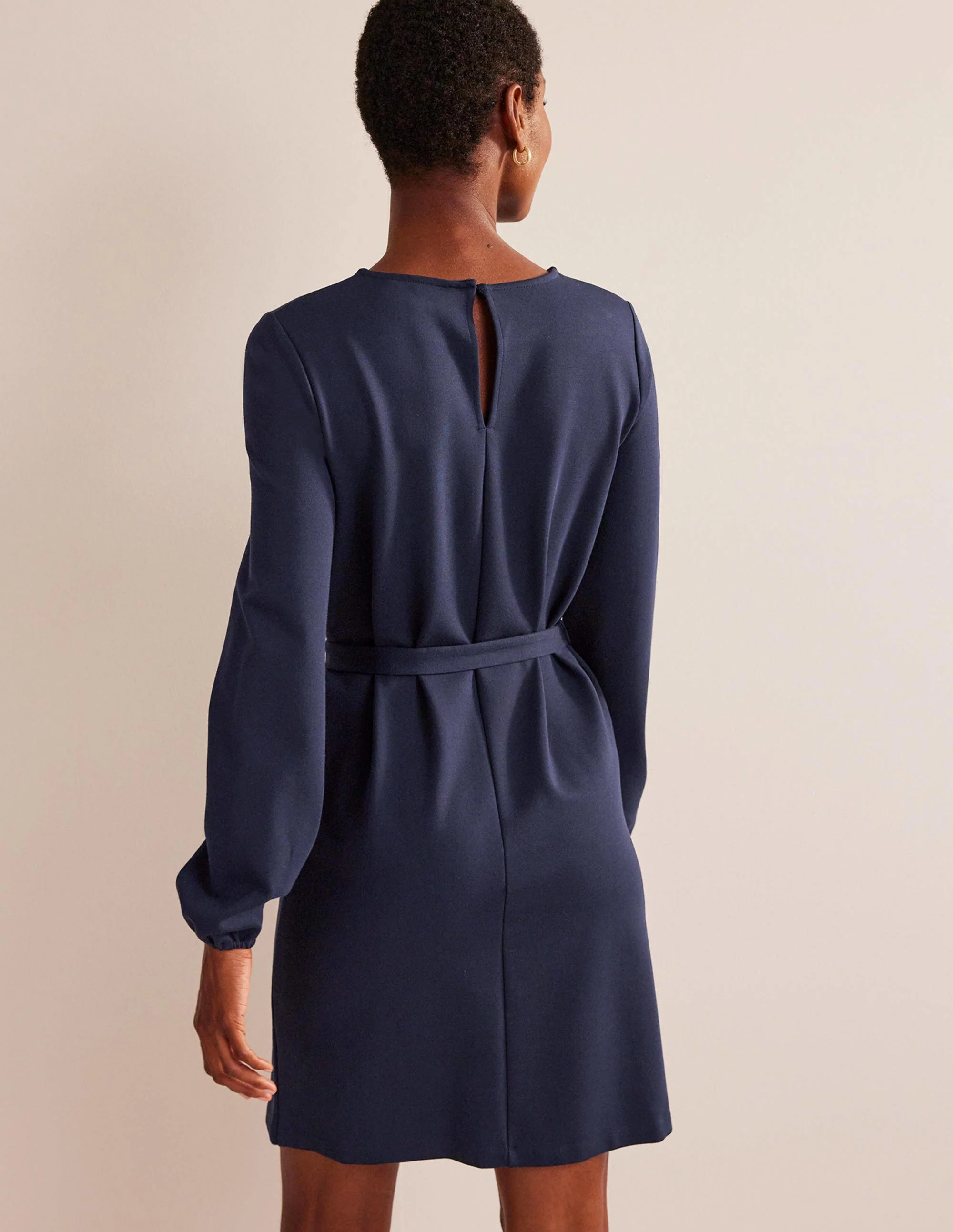 Violet Ponte Shift Dress-Navy - Image 3