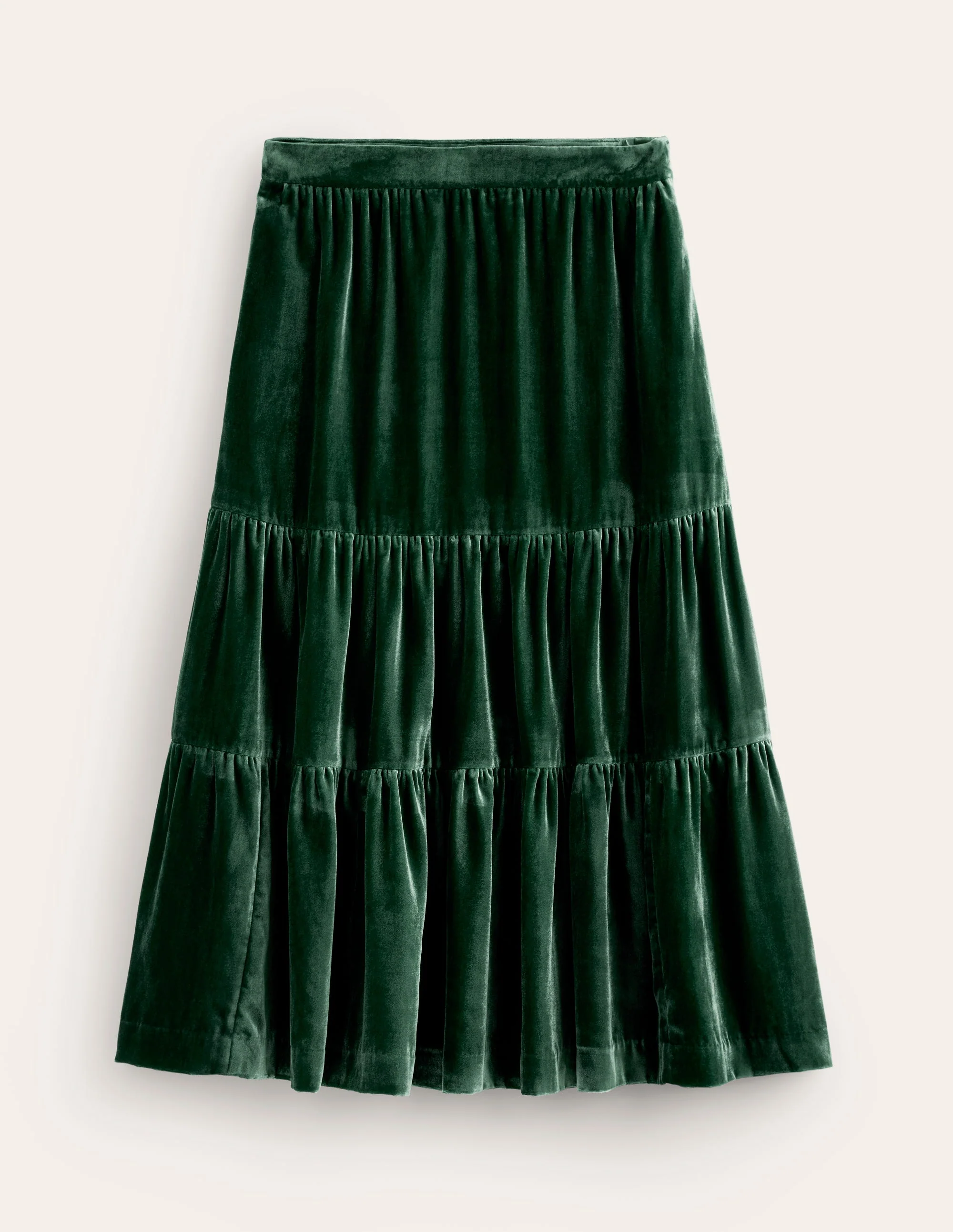 Viv Velvet Tiered Maxi Skirt-Glade - Image 5