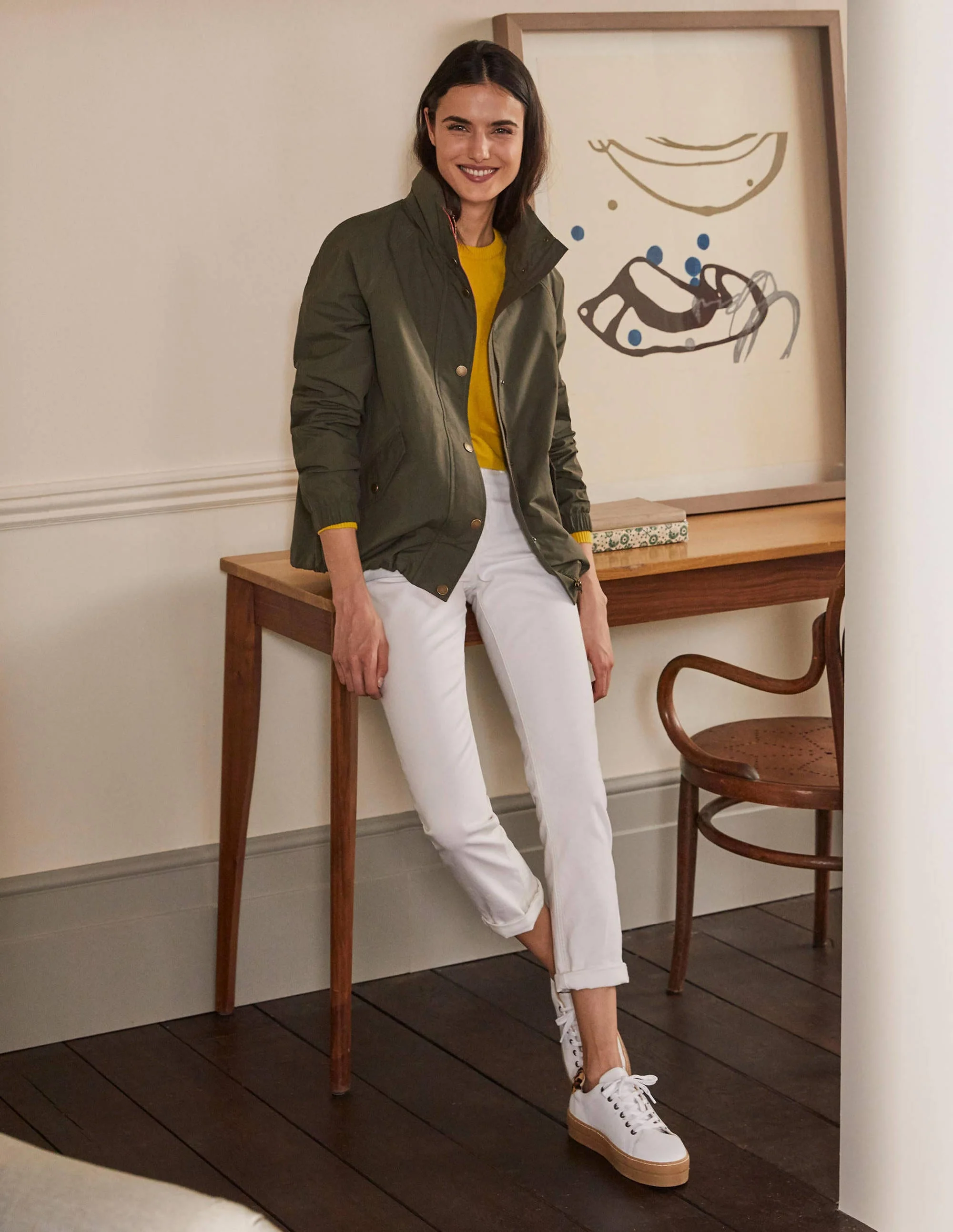 Waterproof Hooded Jacket-Khaki - Image 4