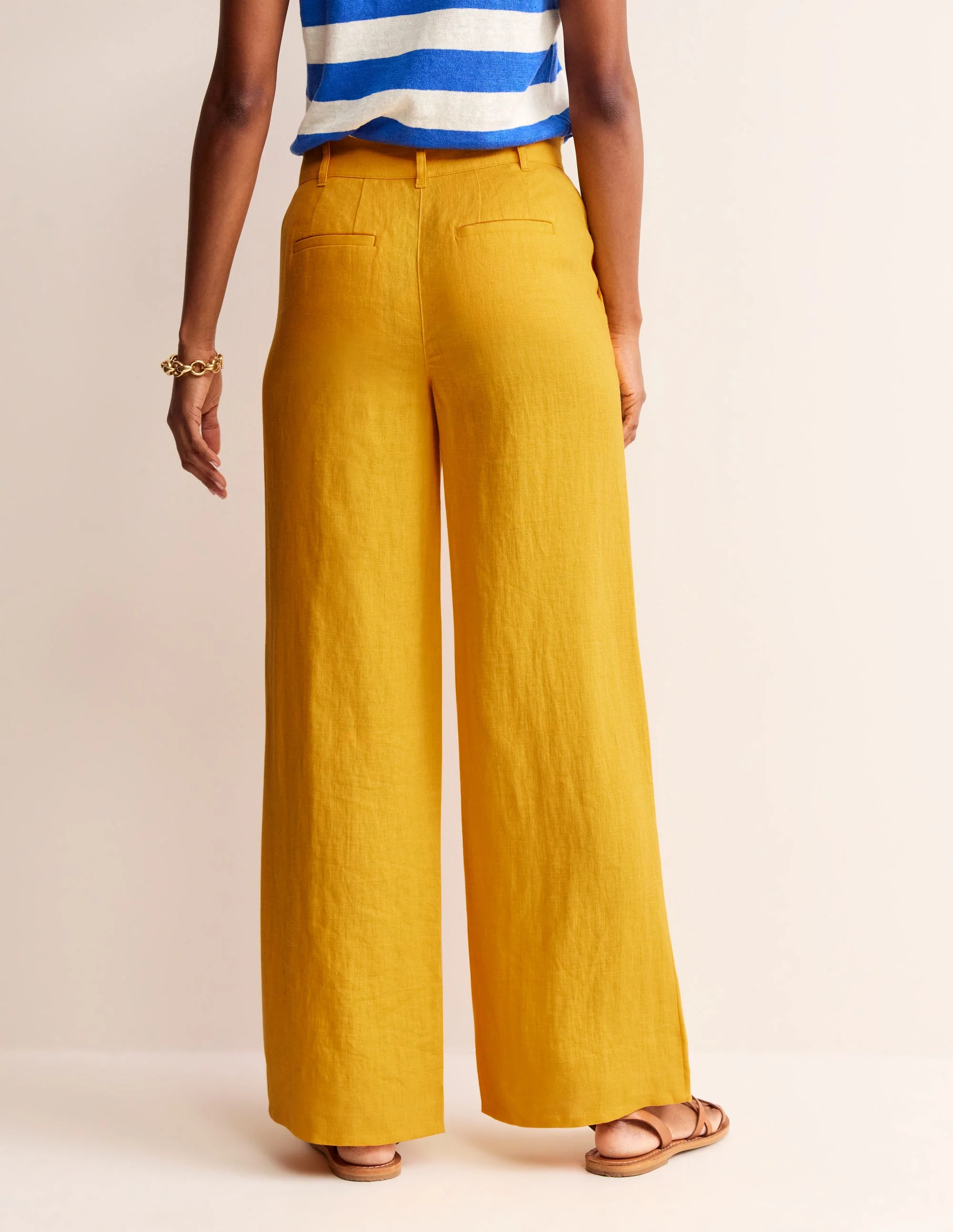 Westbourne Linen Pants-Artisan Gold - Image 3