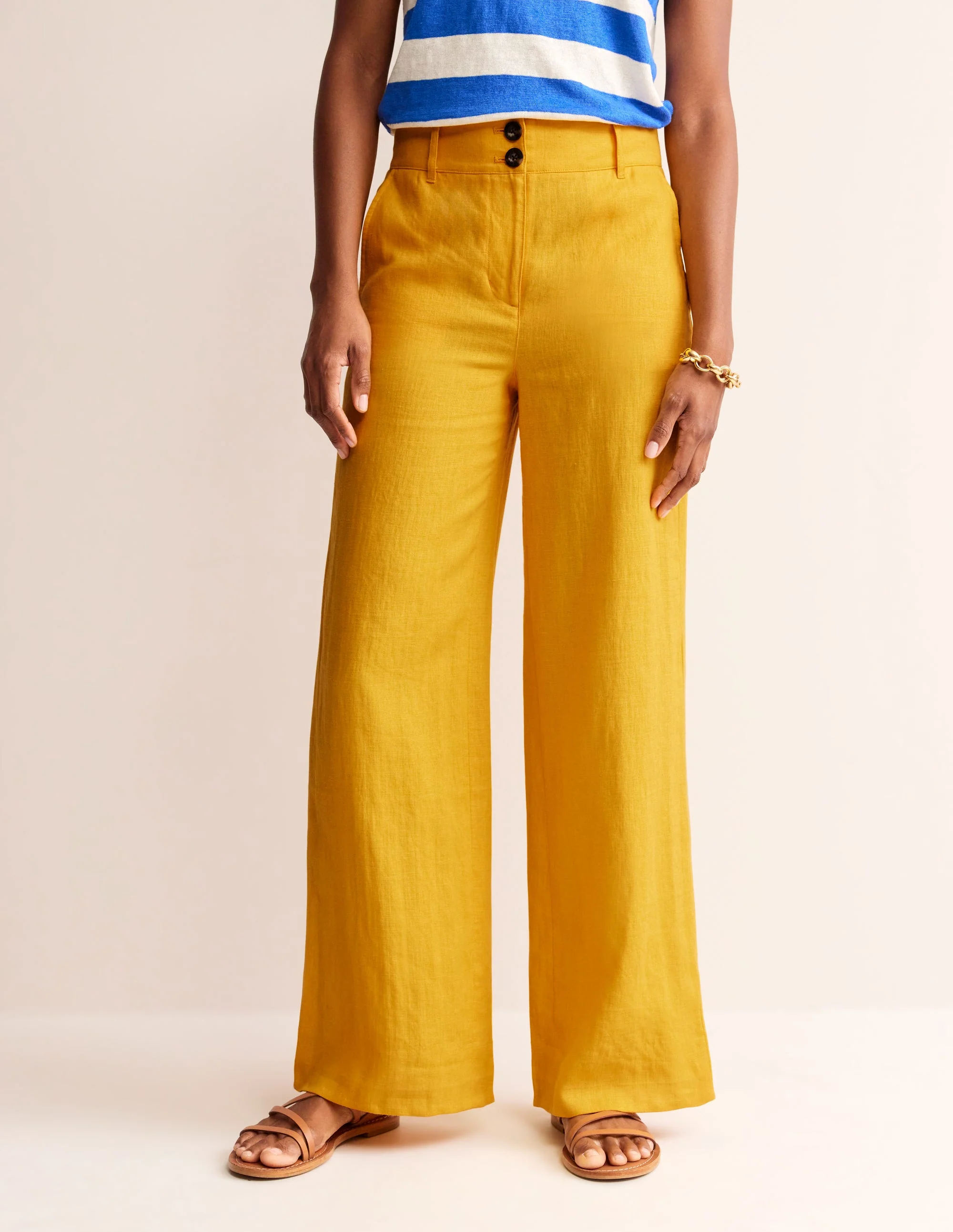 Westbourne Linen Pants-Artisan Gold - Image 4