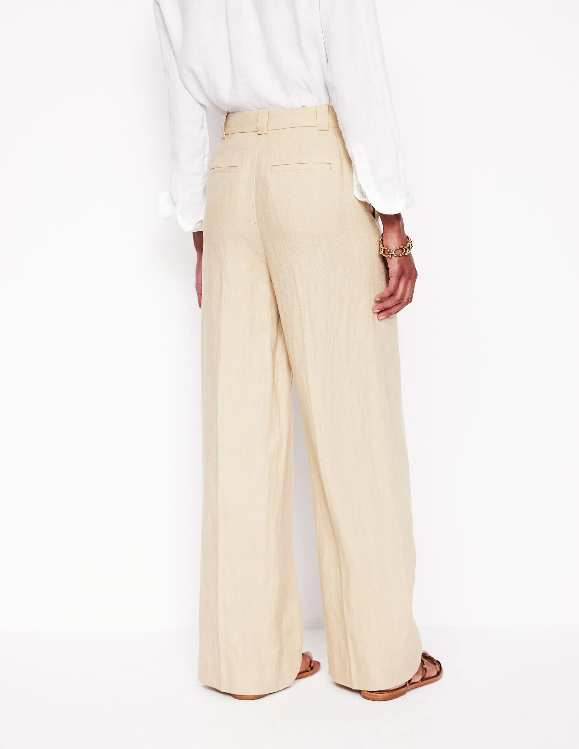 Westbourne Linen Pants-Oatmeal - Image 2