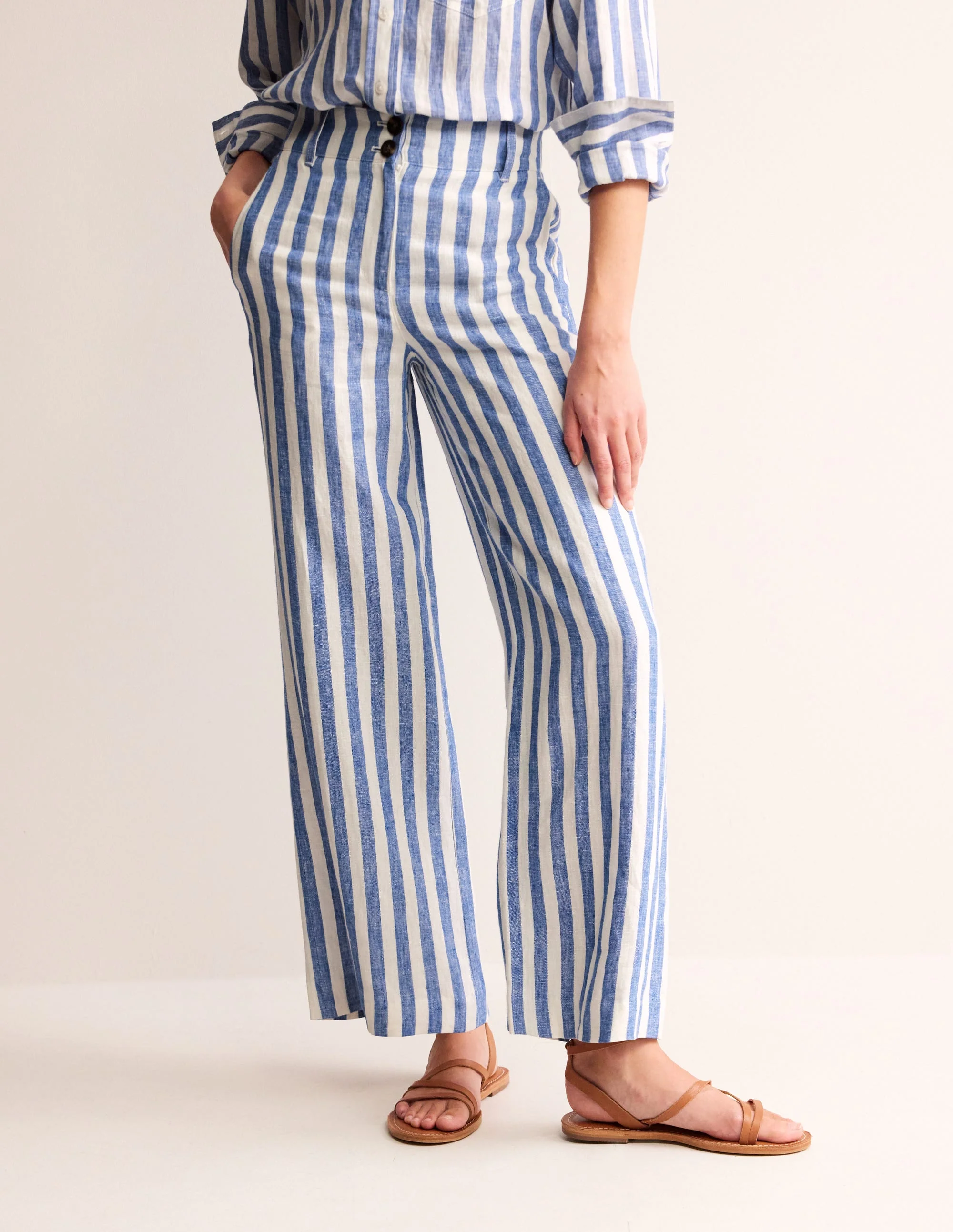 Westbourne Linen Pants-Stripe - Image 4