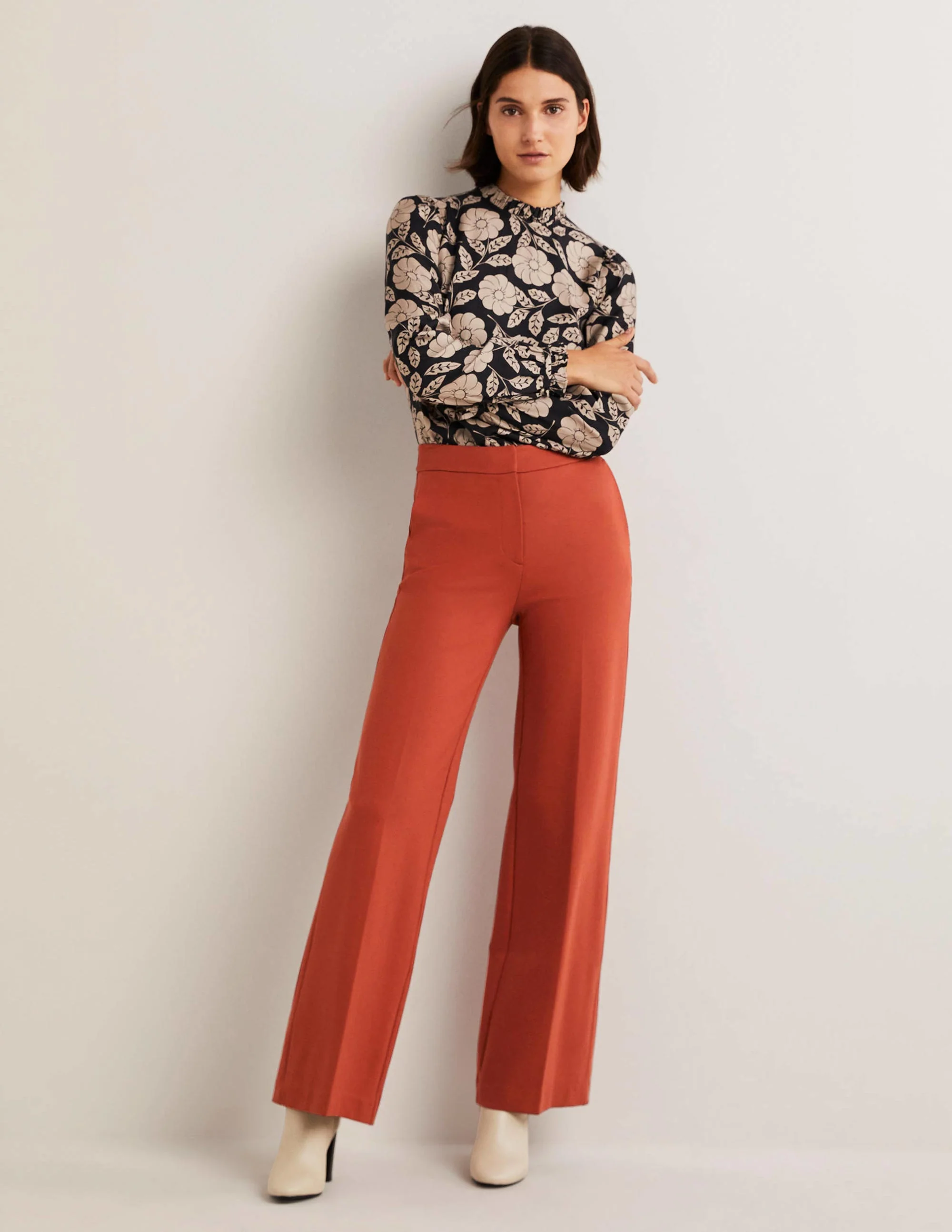 Westbourne Ponte Pants-Chilli Oil