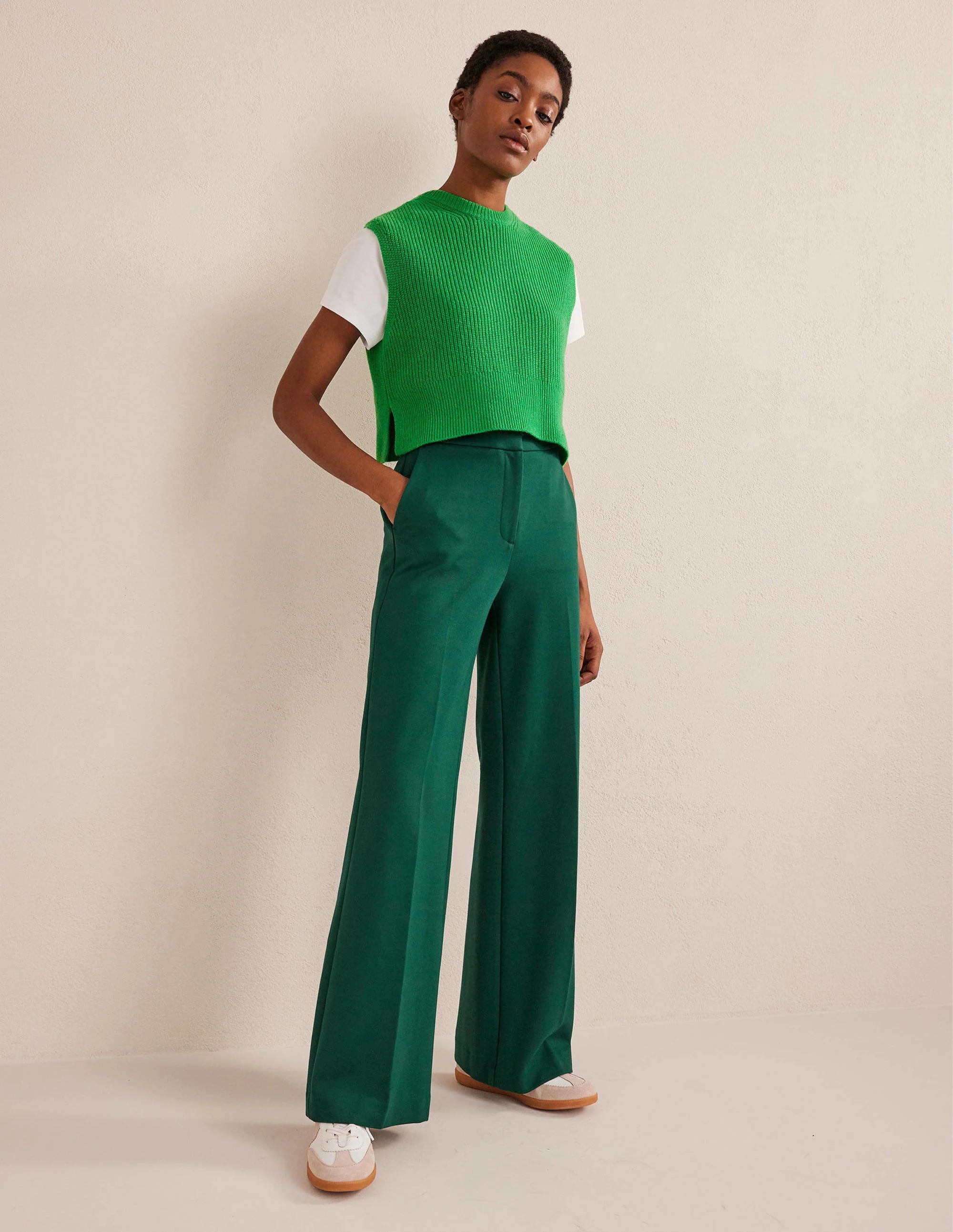 Westbourne Ponte Pants-Emerald Night